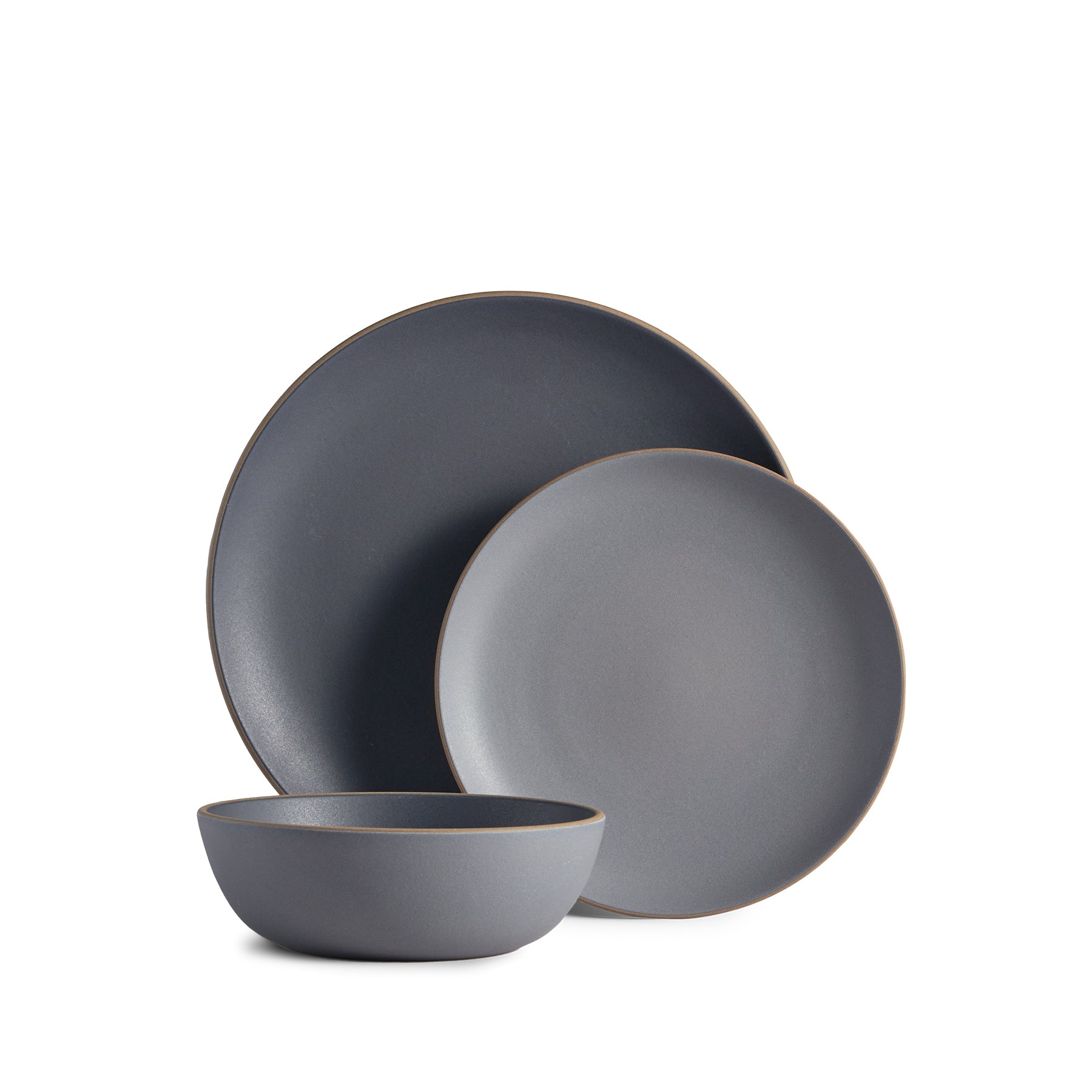 Indigo Slate 3-Piece Dinnerware Set - Elegant Porcelain Plates, Bowls & Mugs for Everyday Dining, Dinner Parties & Home Decor
