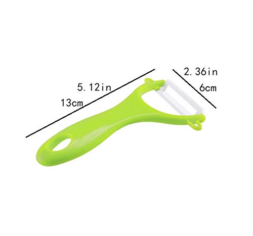 4-Piece Ceramic Peeler Set - Sharp Stainless Steel Blade for Peeling Vegetables, Fruits, Potatoes, Cucumbers & Apples | Perfect for Kitchen Use, Camping & Travel