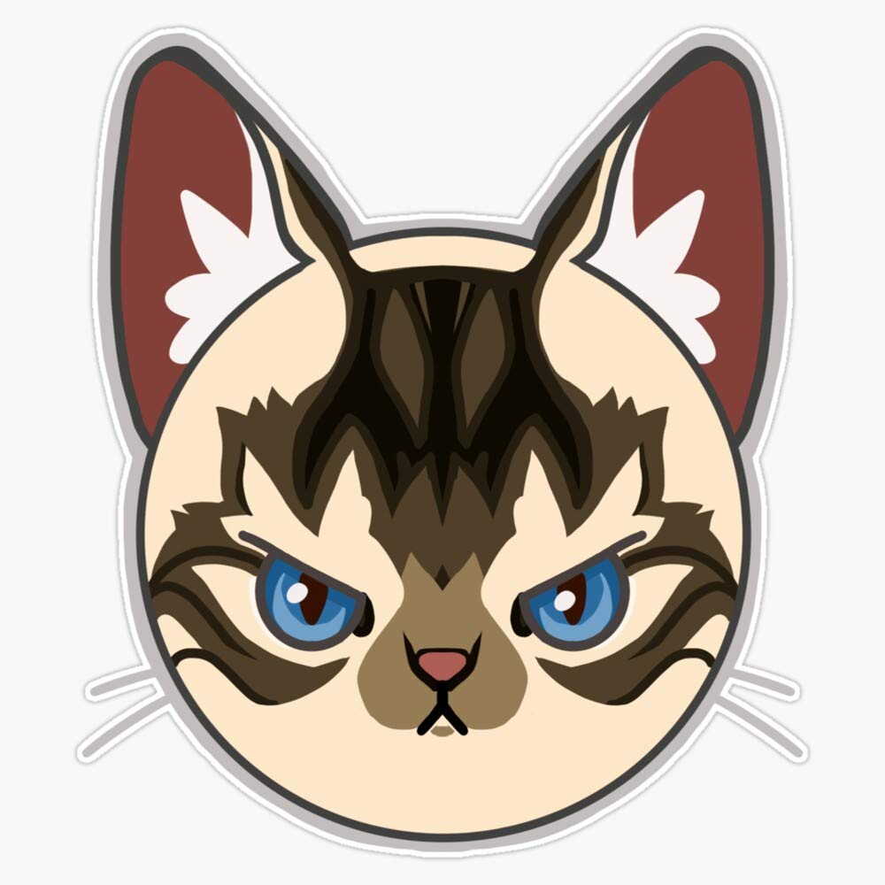 Leyland Designs Lynx Point Siamese Vinyl Sticker Decal - Durable Outdoor Rated for Windows, Bumpers, Laptops, Crafts, and DIY Projects - 5 Inch