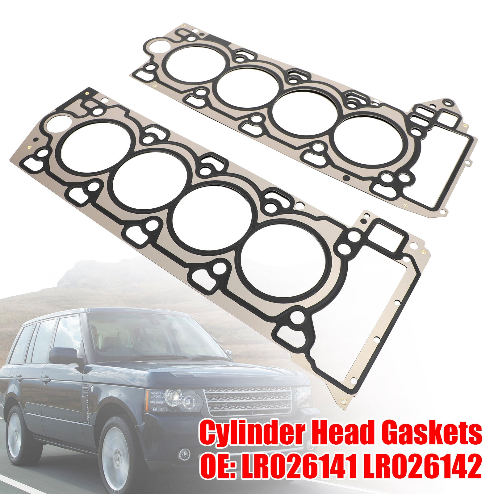 Land Rover Jaguar 5.0L Engine Cylinder Head Gasket Set (Pair) - LR026141 LR026142 - Perfect for Engine Repair & Performance Upgrades