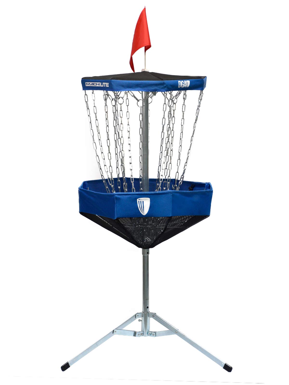 DGA Mach Lite Portable Disc Golf Practice Basket - Lightweight & Durable for Backyard, Park, and Tournament Training