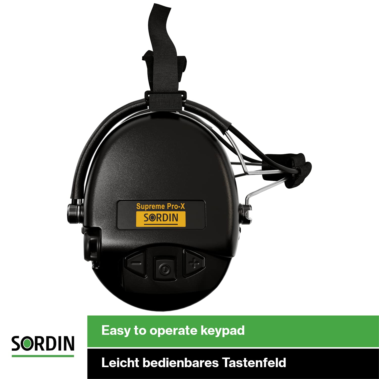 Sordin Supreme Pro-X Electronic Ear Muffs for Hunting & Shooting - Active Noise Cancelling Hearing Protection with Neckband & Gel Cushions - Perfect for Range Shooting, Hunting, and Outdoor Sports Activities