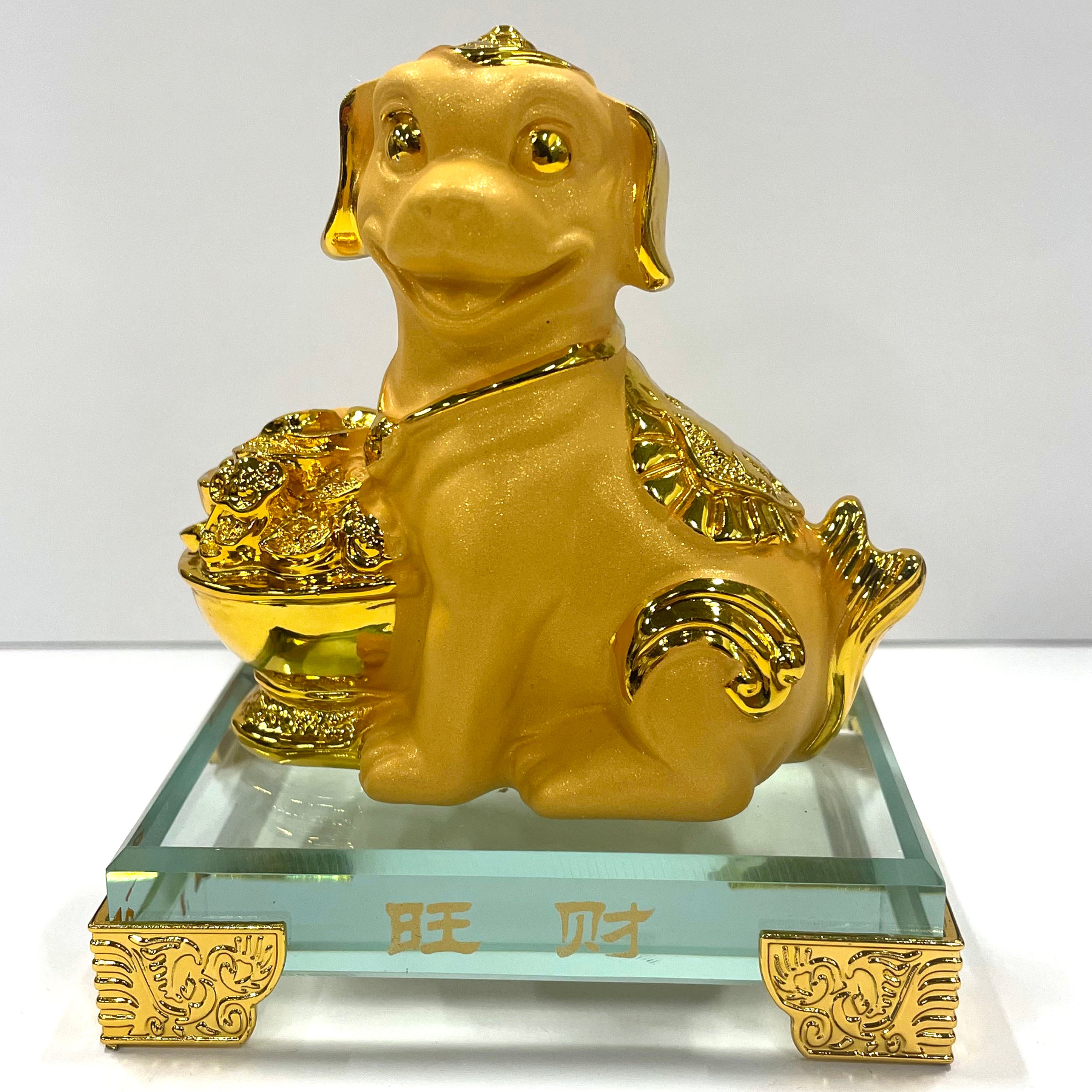 Chinese New Year Zodiac Glass Figurine - Year of the Dog Collectible Art Piece | Home Decor, Gift for Dog Lovers, Feng Shui Display