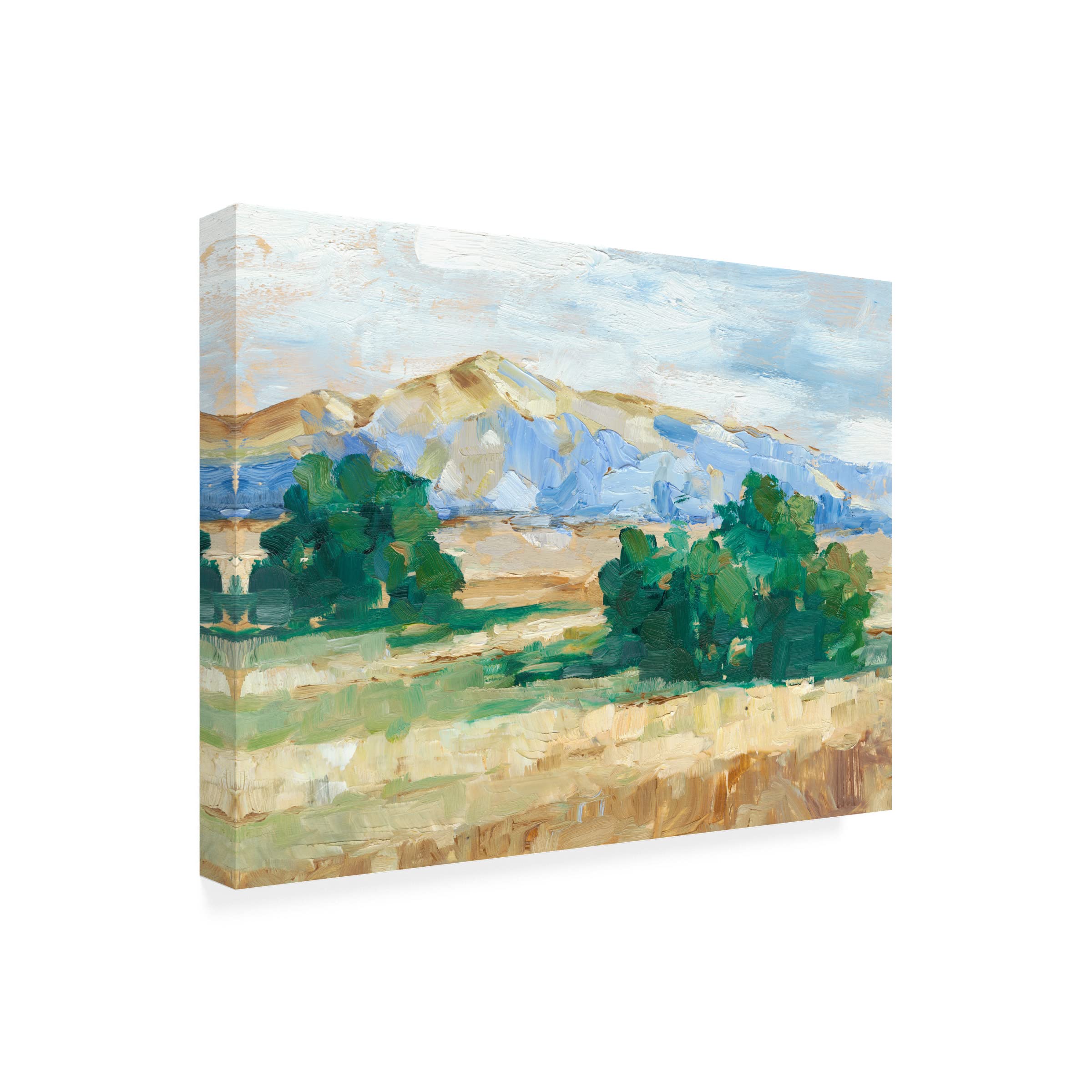 Trademark Fine Art 'Sunny Field II' Canvas Wall Art by Ethan Harper - Vibrant Landscape Painting for Living Room, Bedroom & Office Decor
