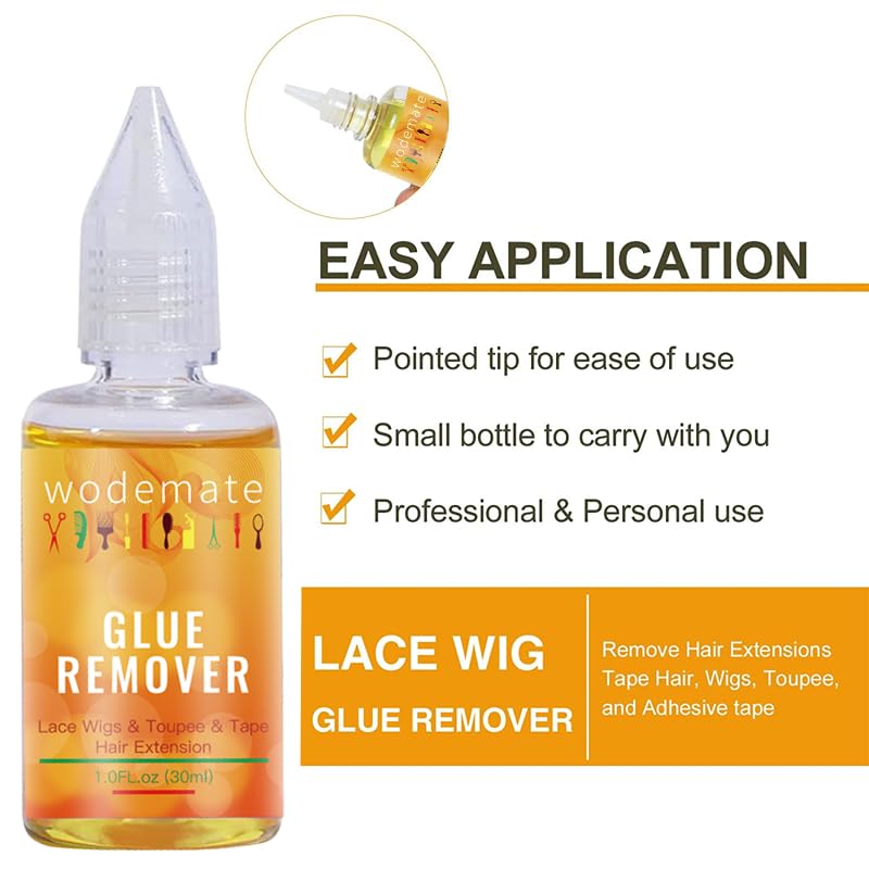 Fast-Acting Wig Glue Remover Spray - 30ml Adhesive Solvent for Tape-In Hair Extensions, Lace Wigs & Toupees | Removes Hair Glue, Bonding Residue & Double-Sided Extension Tape | Perfect for Salon Use, Home Hair Care & Wig Maintenance