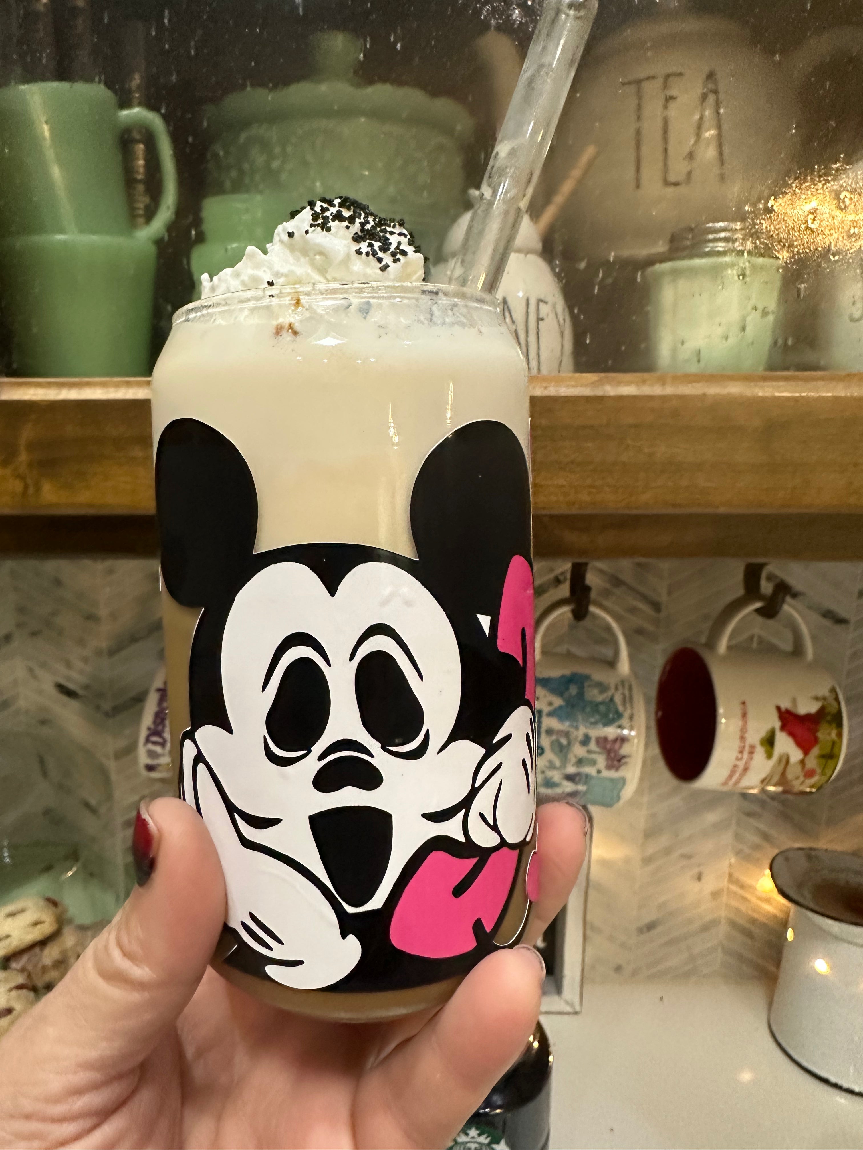 Disney Mickey Mouse Halloween Scream Glass - Spooky Drinkware for Halloween Parties & Themed Events
