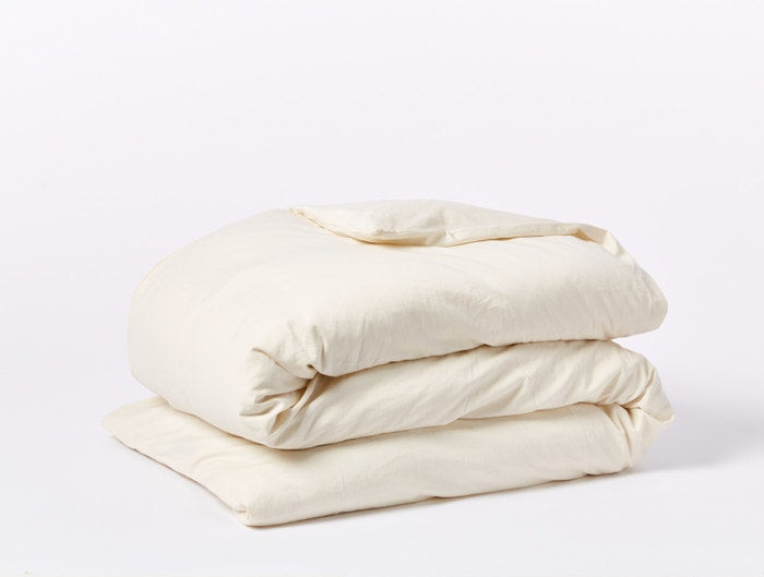 Organic Relaxed Sateen Duvet Cover Set - Soft & Breathable Bedding for Comfortable Sleep - Perfect for Master Bedroom, Guest Room & Vacation Homes