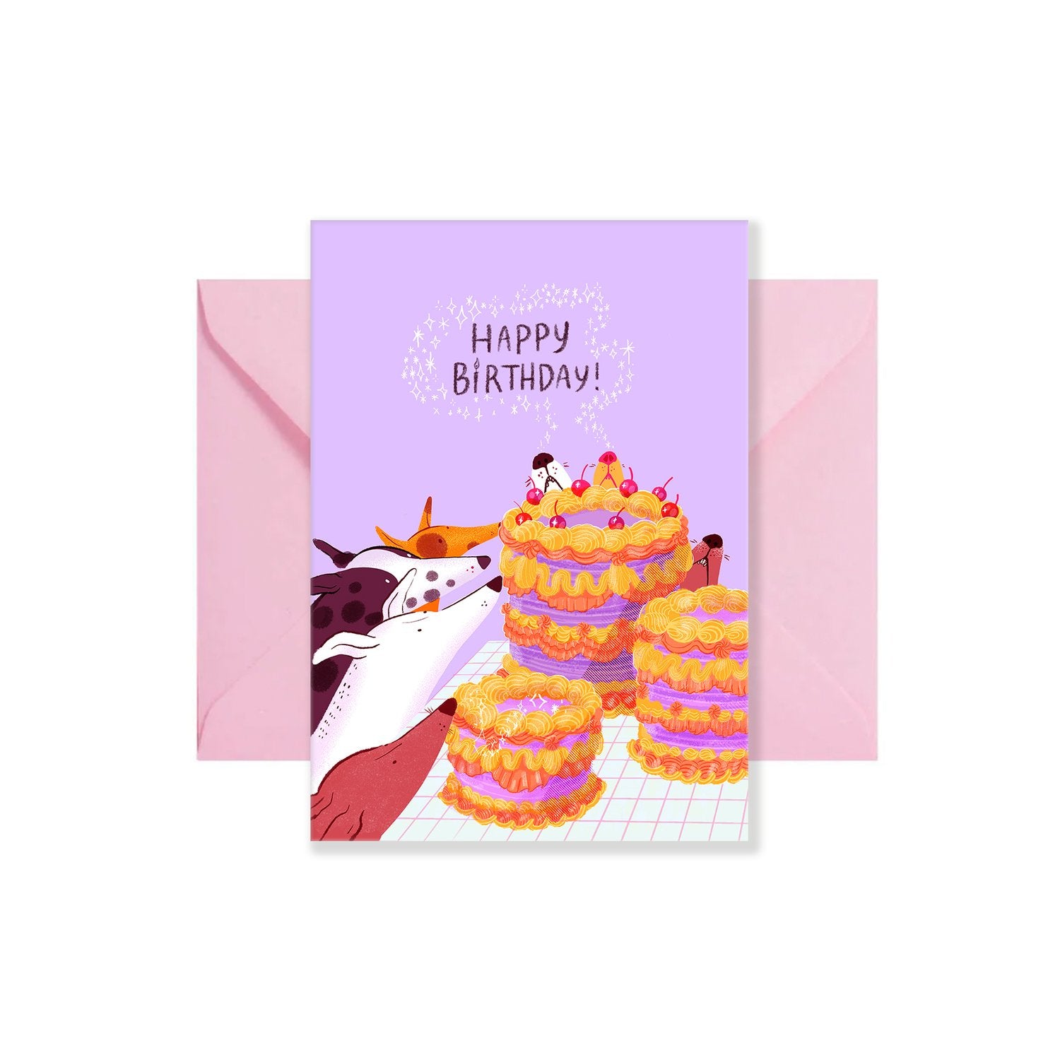 Bryony Moss Snoot Cake Greeting Card | Funny Dog Birthday Card | Perfect for Pet Lovers & Cake Enthusiasts | Great for Birthdays, Anniversaries & Special Occasions