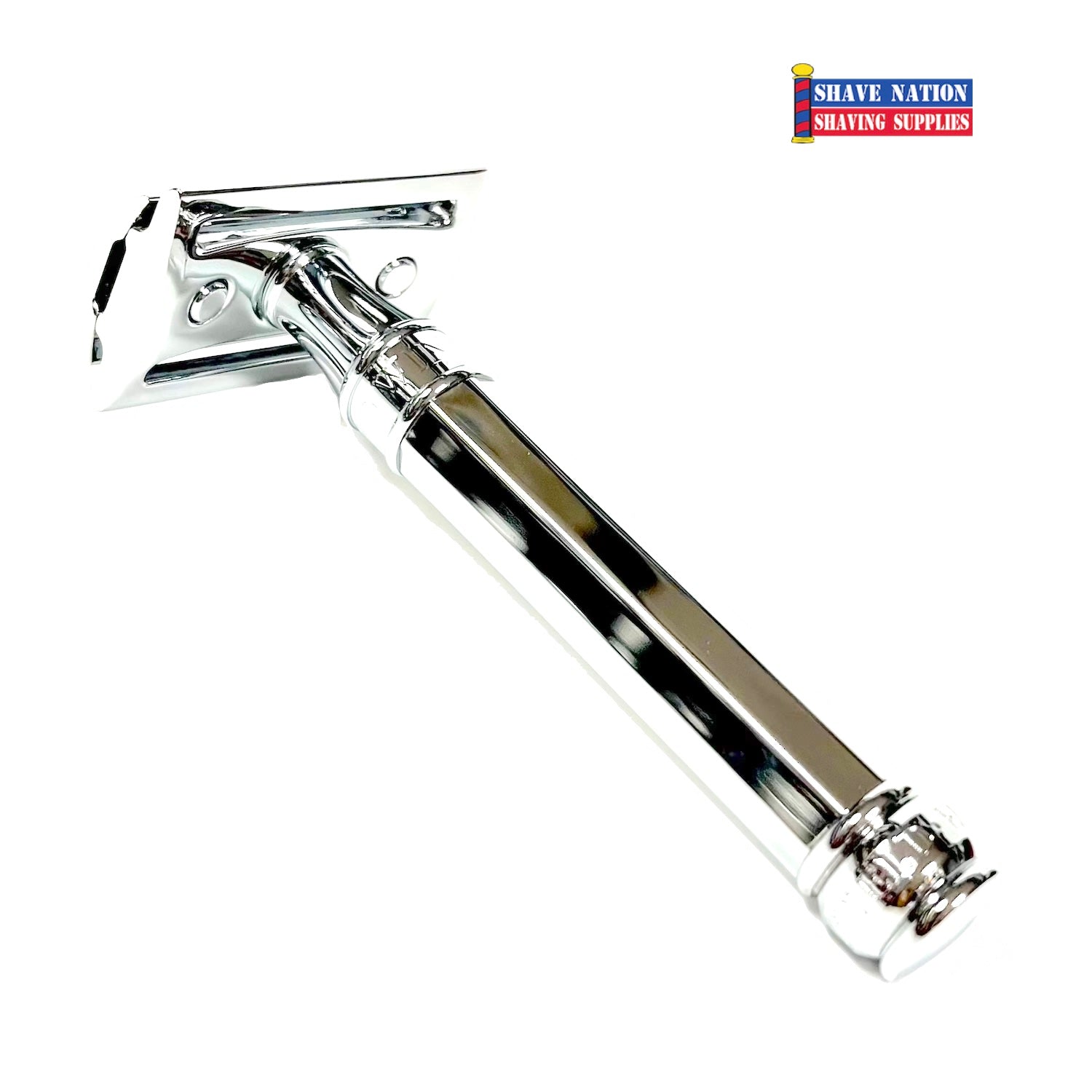 Edwin Jagger DE89811BL Octagonal Safety Razor for Men - Closed Comb Double Edge Razor with Premium Blade - Perfect for Wet Shaving & Grooming Routine