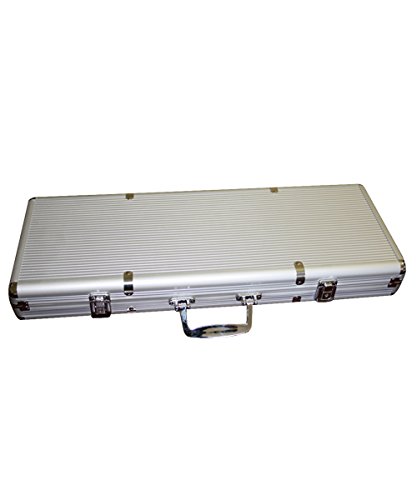 Premium MRC 500 Aluminum Poker Chips Case with Wood Insert - Durable Storage for Casino Chips, Home Game Nights & Poker Tournaments