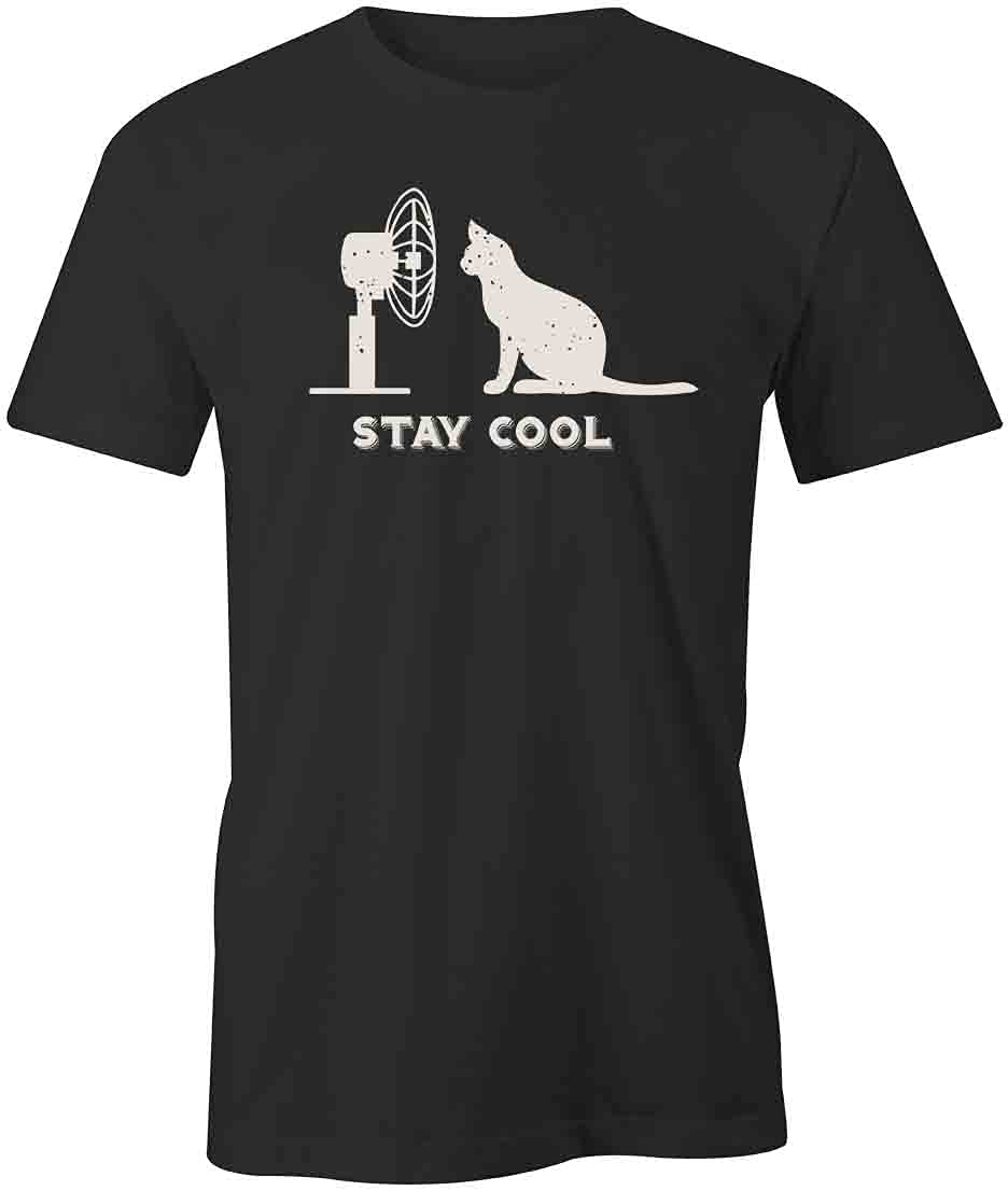 Stay Cool Cat Graphic T-Shirt for Men & Women | Soft Cotton Black Printed Tee | Casual Wear, Street Fashion, Gift Idea