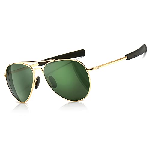 Gold Frame/Green Lens