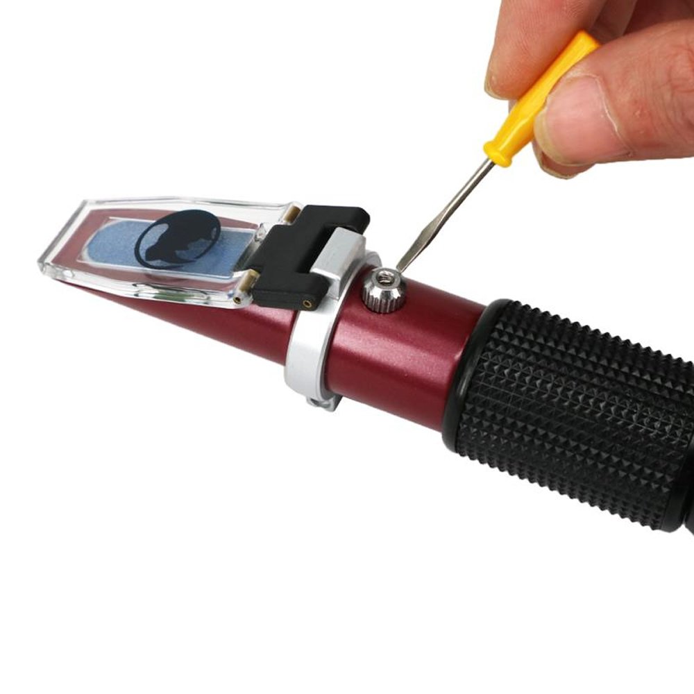 Rhino Clinical Refractometer for Serum Protein (0-12g/dl) & Urine Specific Gravity (1.000-1.050) - Digital Refractive Index 1.3330-1.3600 RI with Automatic Temperature Compensation & Teflon Coating - Ideal for Medical Labs, Veterinary Clinics, and Home Healthcare Use