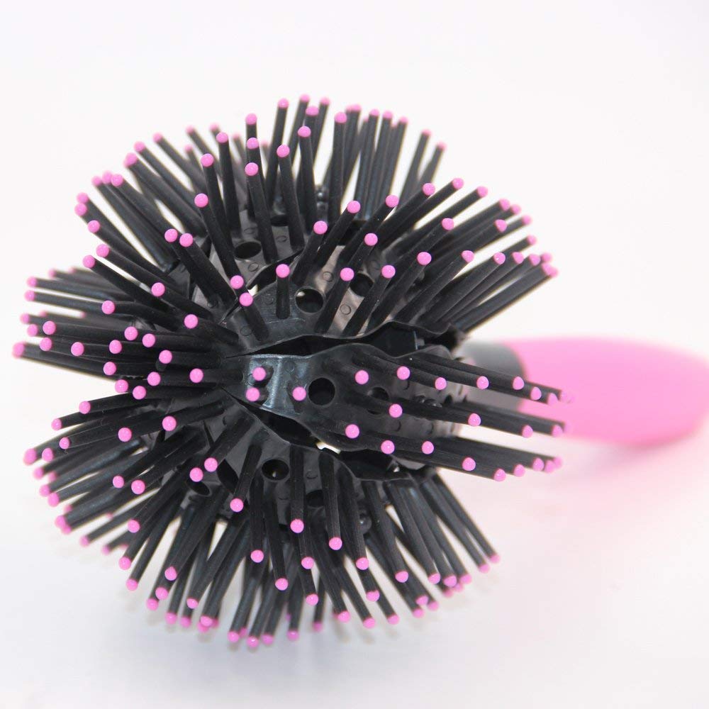 Ubersweet® 3D Bomb Curl Hair Brush Ball - Heat Resistant Styling Spherical Massage Brush for Curly Hair | Perfect for Salon, Home Hair Styling & Scalp Massage
