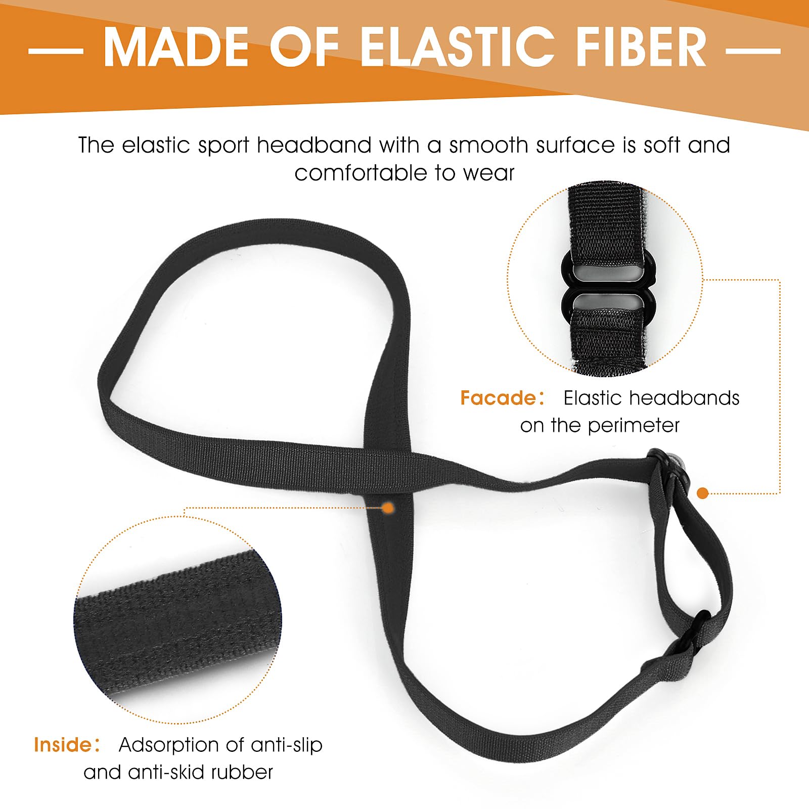 4 Pack Non-Slip Sports Headbands for Women & Men - Elastic Running Headbands, Sweat Absorbent Yoga Hairbands for Football, Workout, Gym & Outdoor Exercise - Perfect for Jogging, Tennis & Fitness Activities