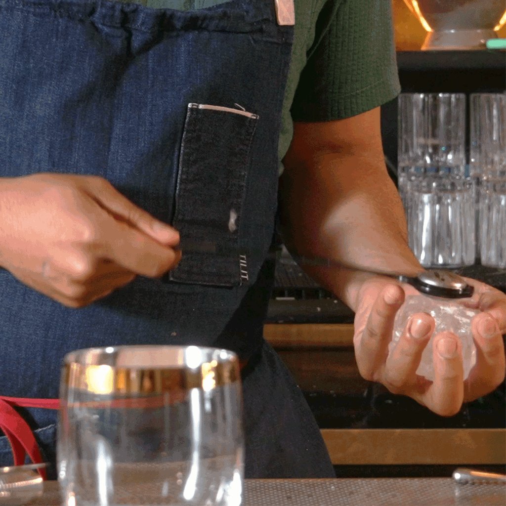 ICE TAPPER - Durable Plastic & Stainless Steel Ice Breaker Tool (Black) - Perfect for Cocktails, Home Bars & Outdoor Adventures
