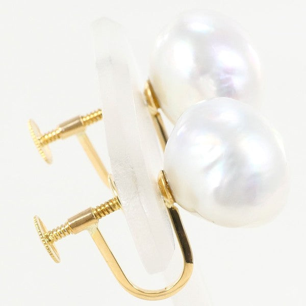 18K Yellow Gold Pearl Earrings for Women - Classic Elegant Stud Earrings with Genuine Pearls - Perfect for Weddings, Parties & Special Occasions