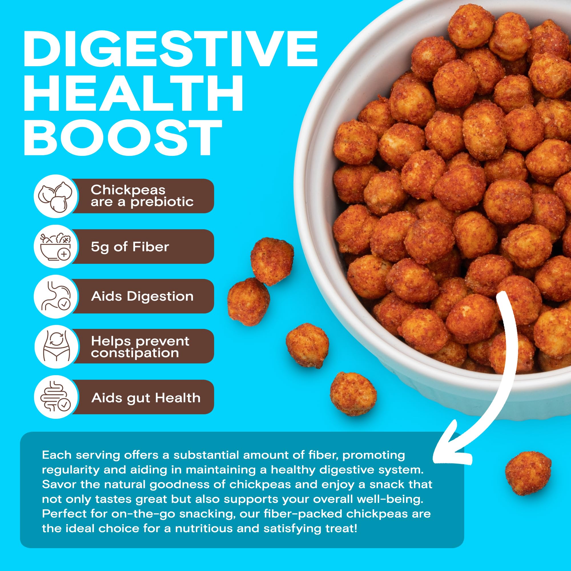 BIENA Crunchy Roasted Chickpea Snacks - High Protein & Fiber Healthy Snack for Adults & Kids - 4 Pack (5oz Bags) - Barbecue Flavor - Perfect for On-the-Go, School Lunches & Office Snacking