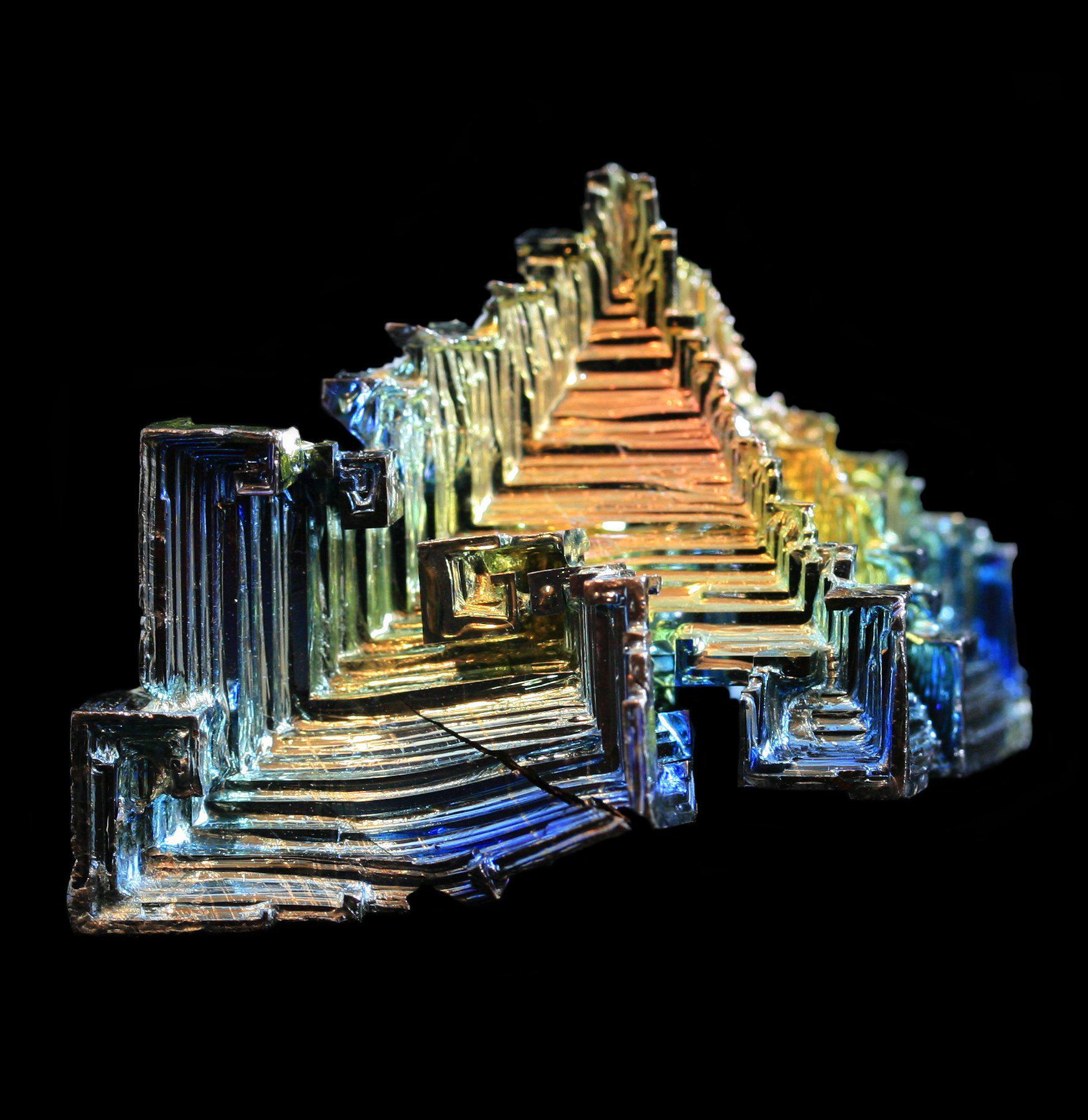 Bismuth Crystal Formation - Natural Rainbow Metallic Crystals for Science, Decor & Gifts - Perfect for Home Display, Geology Collections & Unique Present Ideas
