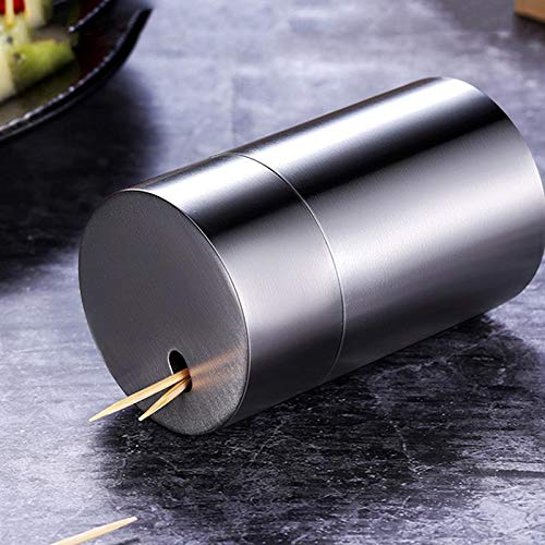 Stainless Steel Toothpick Holder Dispenser - Compact Tabletop Organizer for Kitchen, Restaurant & Home Use - Perfect for Dining Tables, Countertops & Buffets