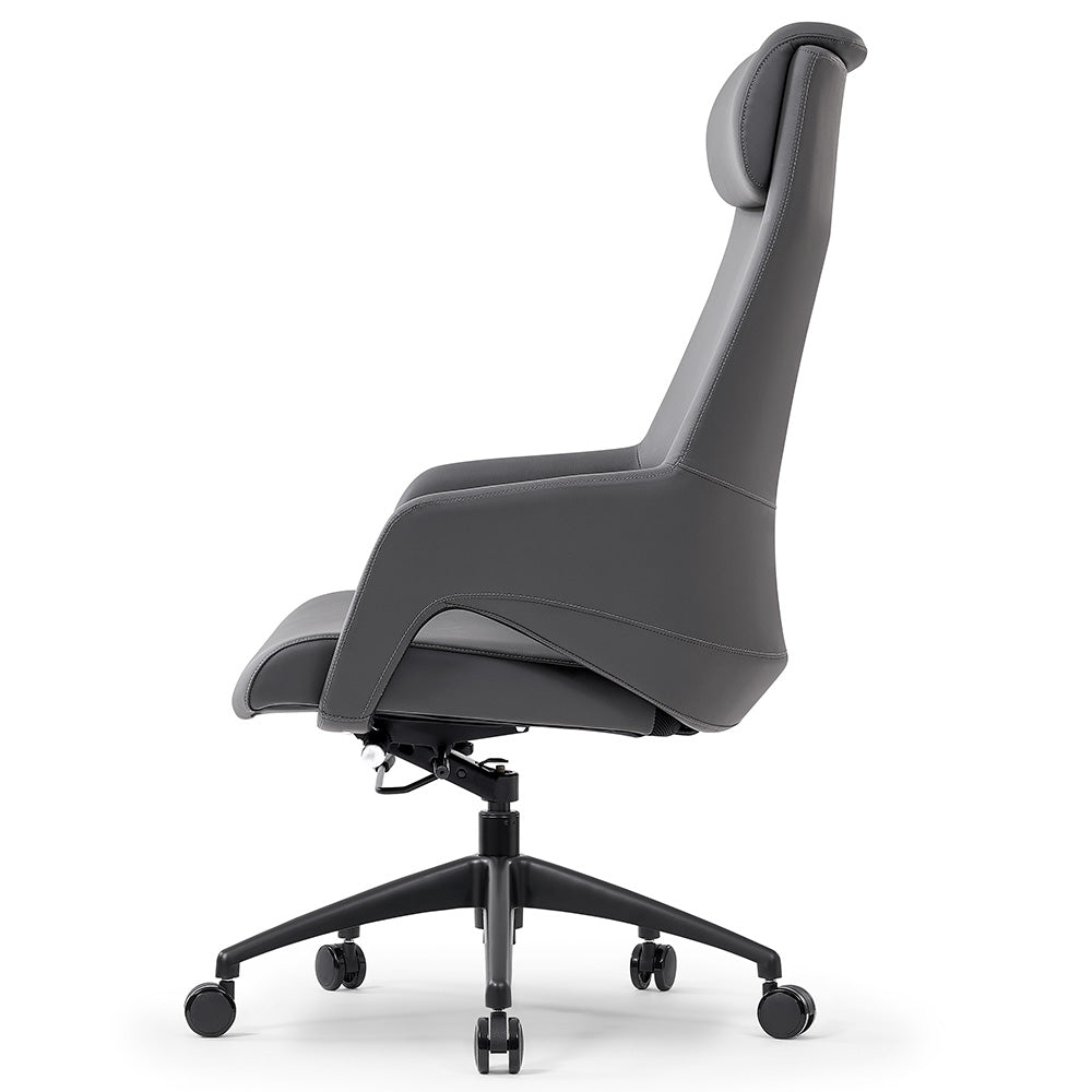 Premium RONAN Executive Office Chair - Ergonomic Grey High Back Desk Chair for Home & Office Workspaces - Perfect for Long Hours of Sitting & Productivity
