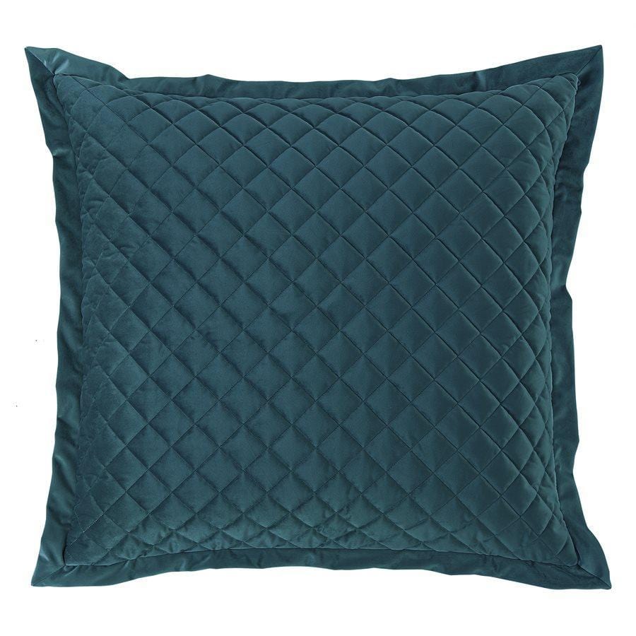 Luxury Velvet Diamond Quilted Euro Sham Pillow Cover - Soft Decorative Bedding for Master Bedroom & Guest Room - Perfect for Home Decor, Wedding Gift, and Hotel Styling