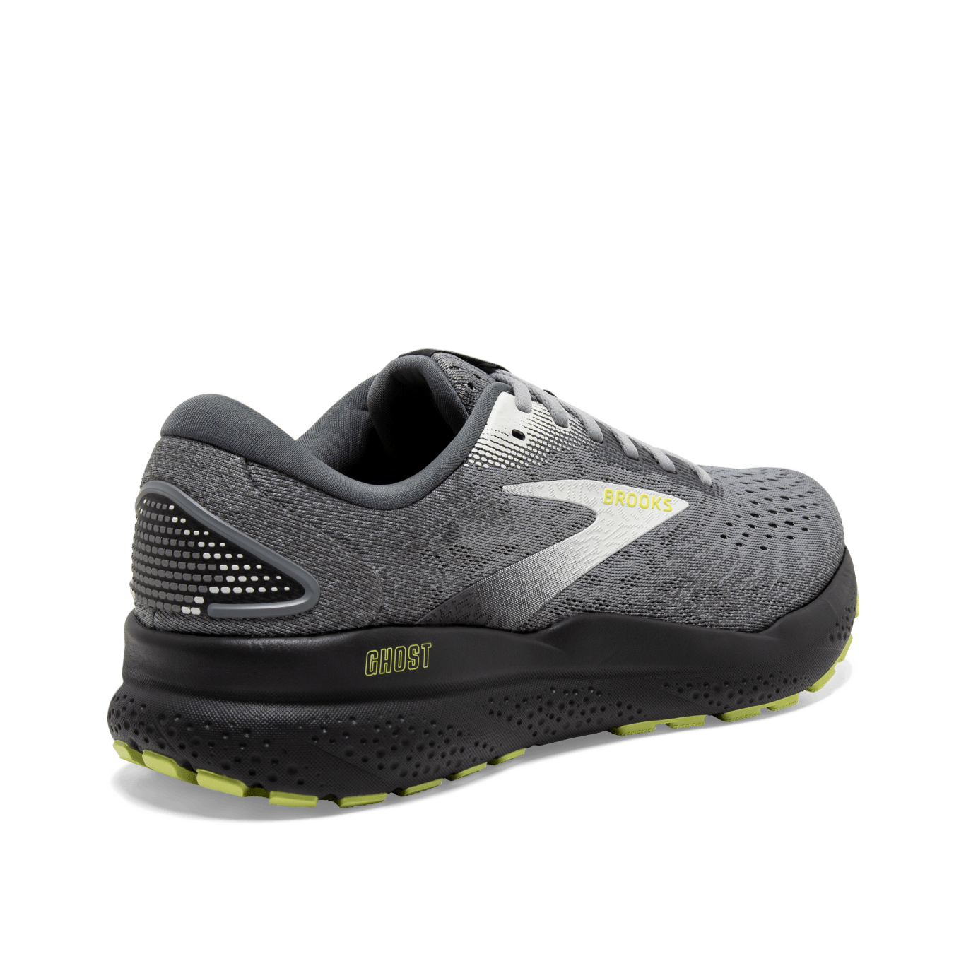 Brooks Ghost 16 Running Shoes for Men (2E Wide Width) - Primer/Grey/Lime | Cushioned Road Running & Jogging Sneakers for Daily Training & Marathon