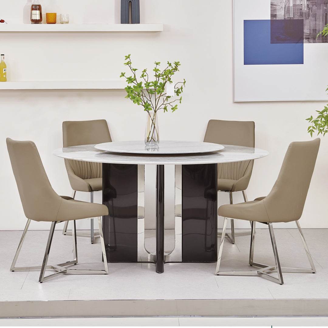Premium Marisol Sintered Stone Dining Table - Durable & Scratch-Resistant - Modern Kitchen & Dining Room Furniture for Family Gatherings & Dinner Parties