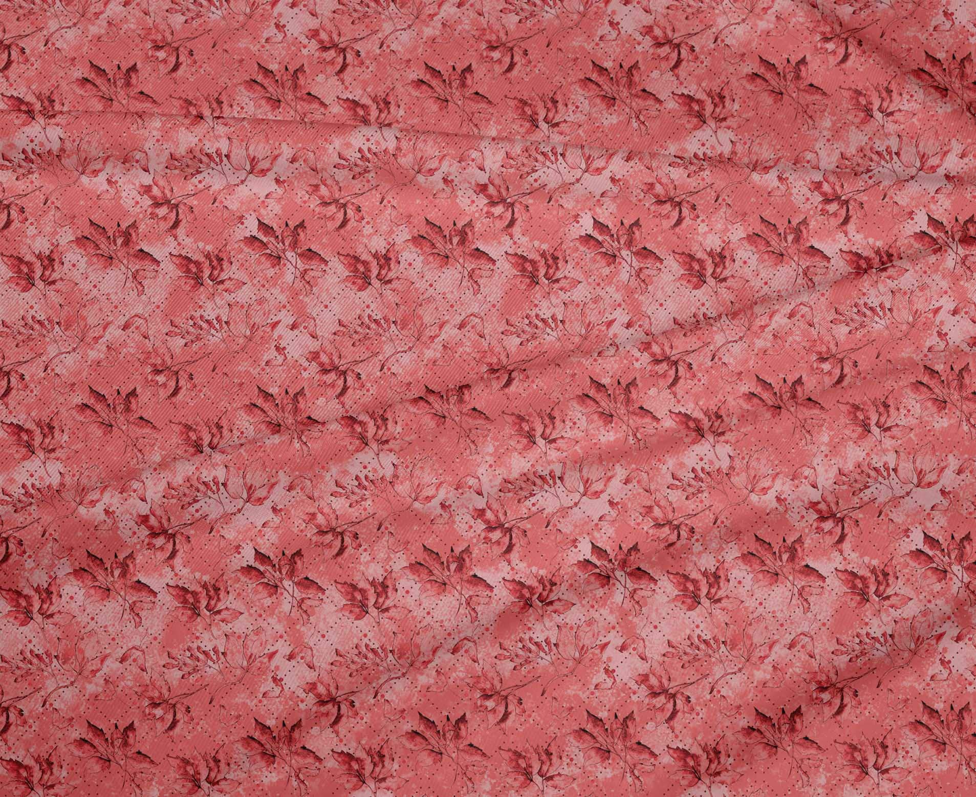 oneOone Polyester Spandex Pink Salmon Batik Dress Fabric - 56 Inch Wide Printed Material by The Yard | Perfect for DIY Dresses, Skirts & Home Decor Projects