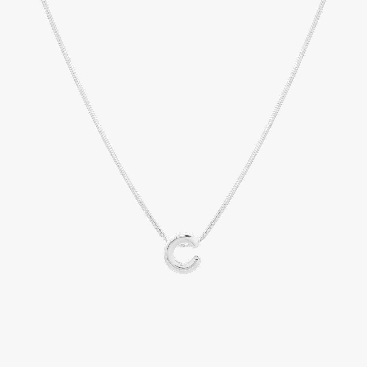 Bubble Initial Pendant Necklace - 50cm Gold/Silver Personalized Name Necklace for Women - Perfect Gift for Birthday, Anniversary & Valentine's Day