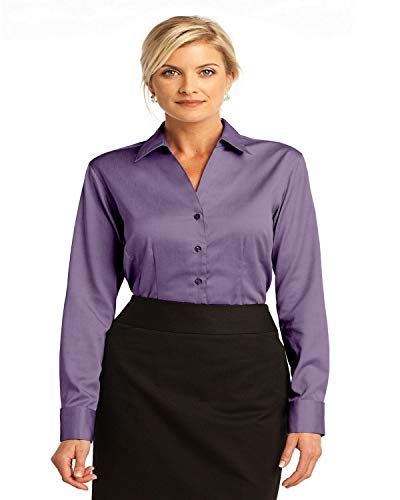 Red House Women's French Cuff Non-Iron Pinpoint Oxford Shirt - Professional Office Wear & Formal Business Attire