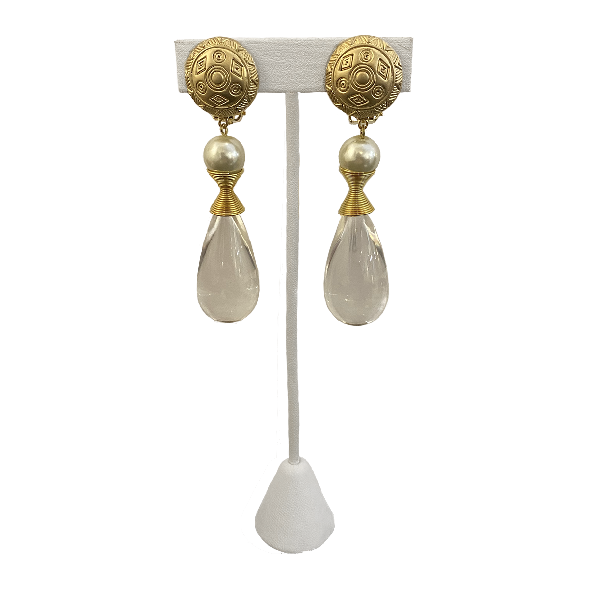 Elegant French Acrylic Droplet Earrings for Women - Lightweight Dangle Earrings for Party, Wedding & Everyday Wear