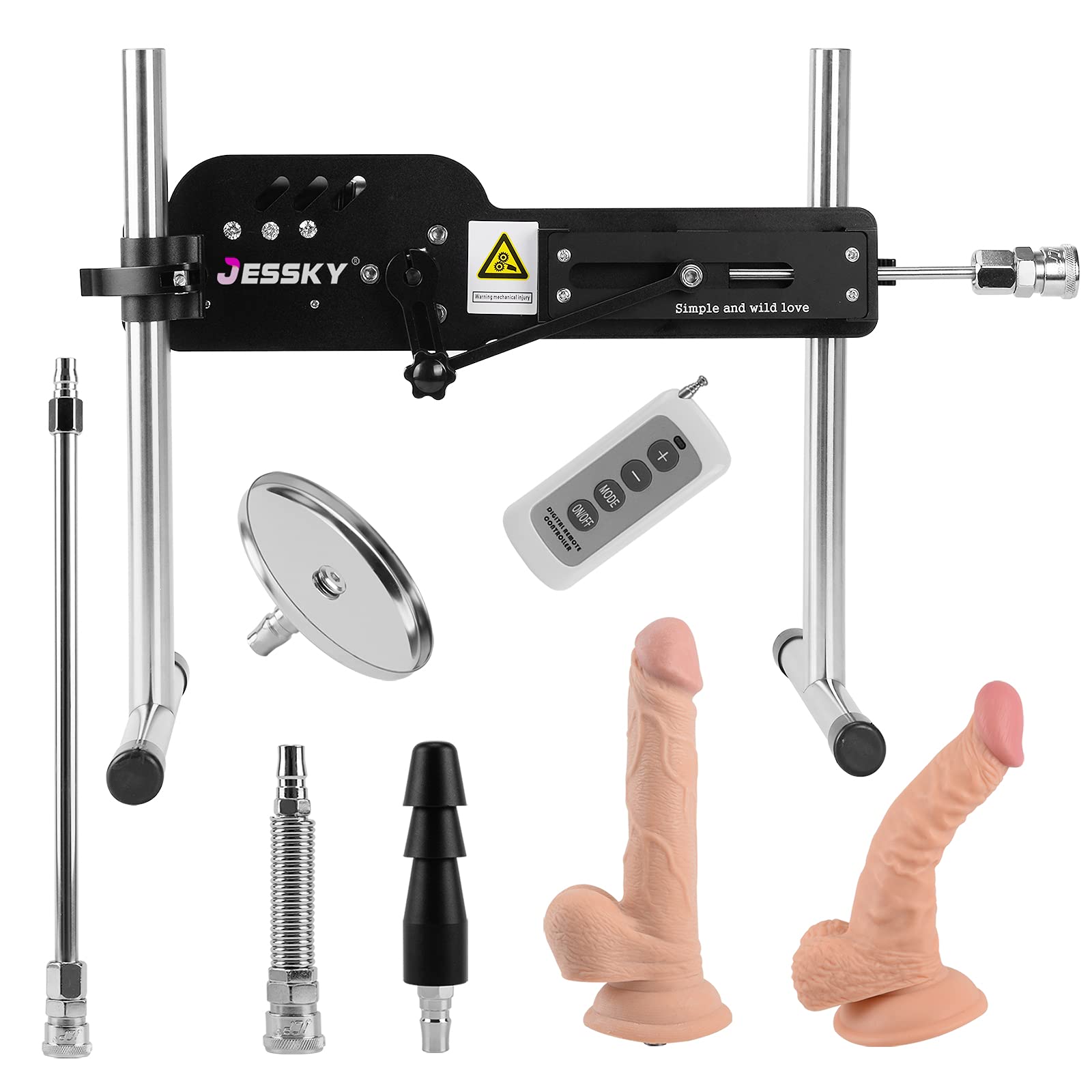Premium JESSKY Sex Machine - Adjustable Adult Love Toy with 6 Attachments for Couples & Solo Play | Powerful Thrusting for Bedroom, BDSM & Home Use