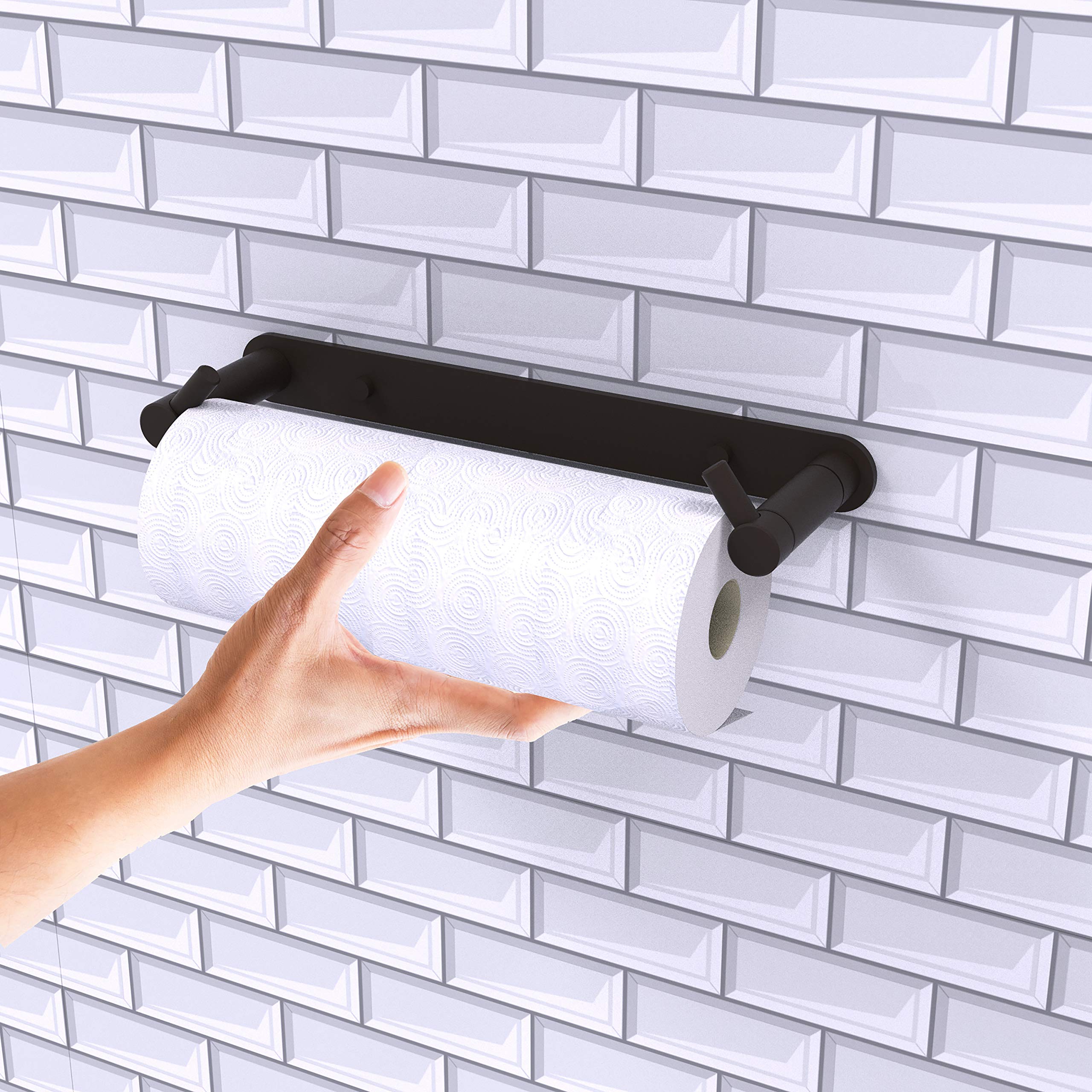 Allied Brass Fresno Wall Mount Rollerless Paper Towel Holder - Oil Rubbed Bronze - Perfect for Kitchen, Bathroom & Office Organization