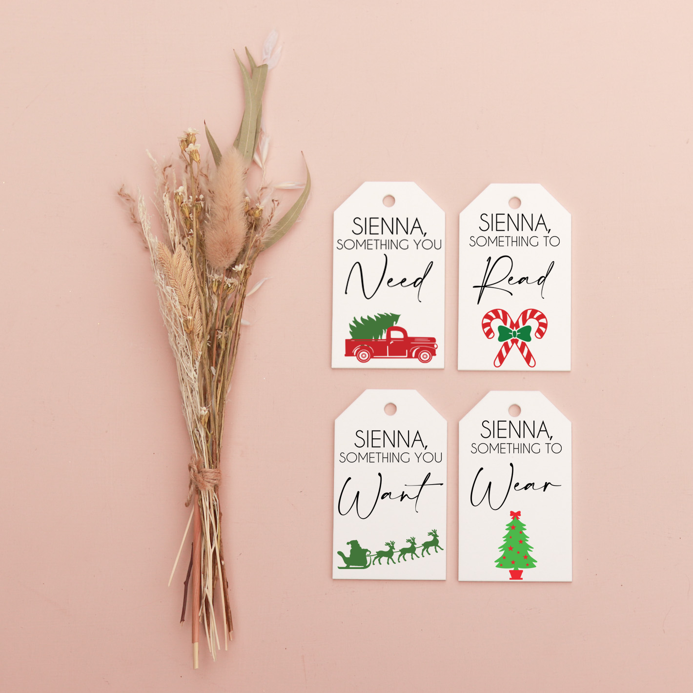 Custom Acrylic Gift Tags - Personalized Name Tags for Weddings, Birthdays & Holidays - Elegant Party Favors & Gift Toppers