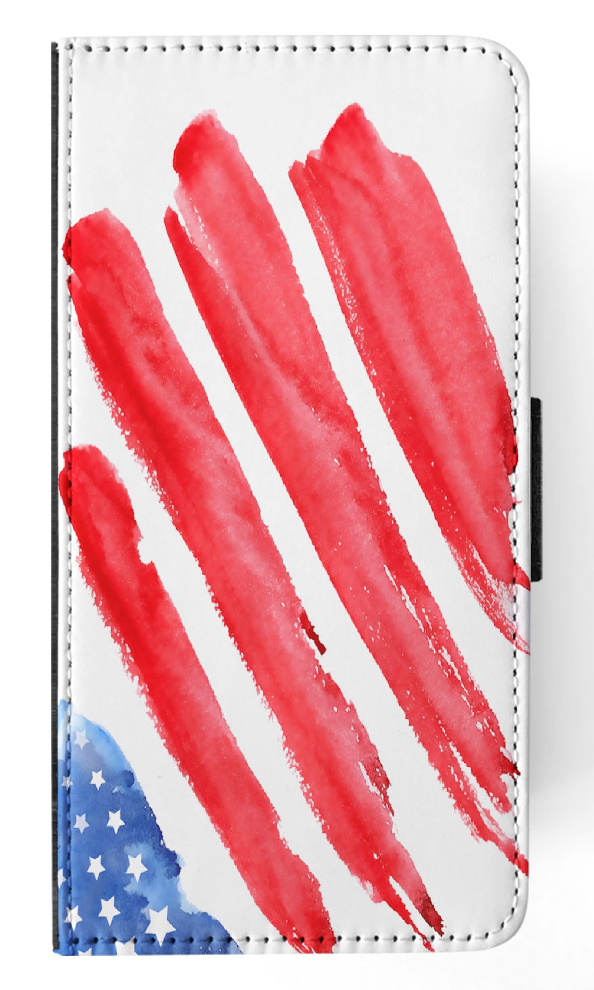 USA Flag Watercolor Flip Wallet Phone Case for Apple iPhone 15 Pro Max - Stylish Protective Cover with Card Slots for Everyday Use & Travel