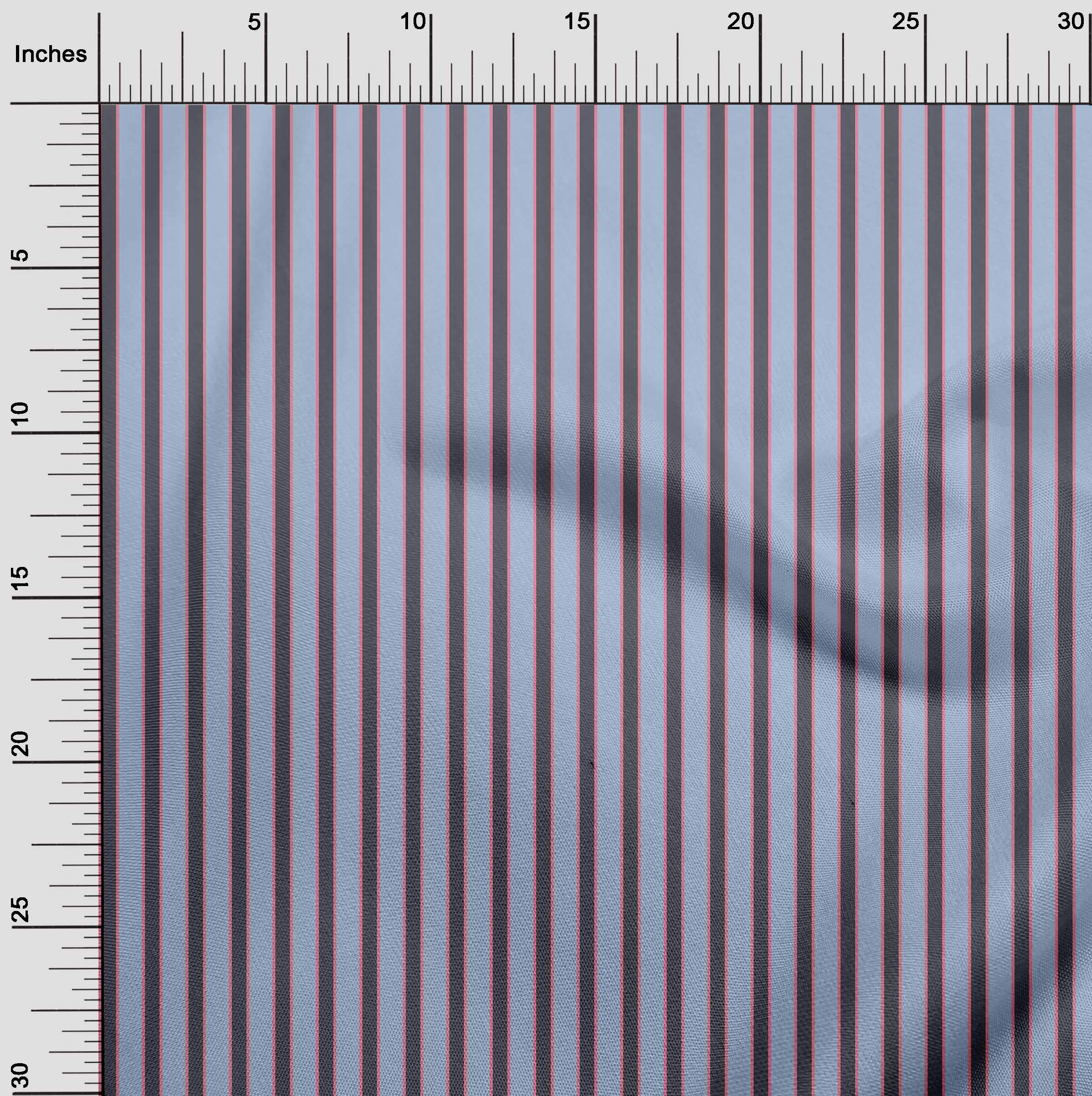 Premium 100% Cotton Poplin Fabric with Shadow Stripe Print - 56 Inch Wide for Quilting, Dressmaking & Home Decor Projects | Soft, Breathable & Durable Material