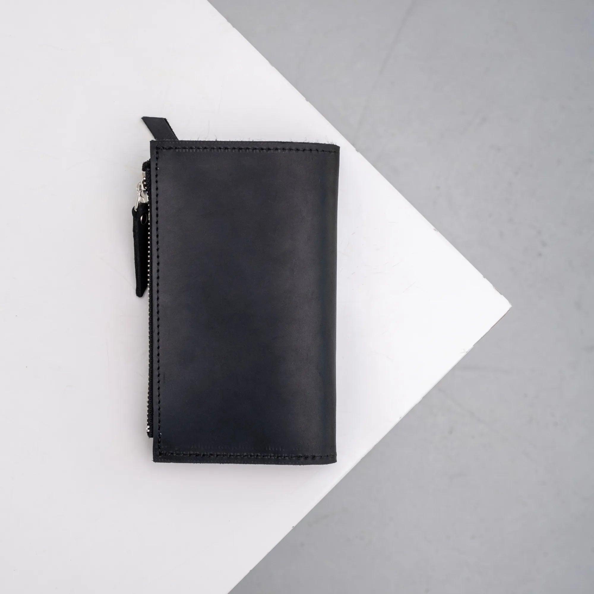 Zippered Wallet Sorbonne - Slim RFID Blocking Leather Wallet for Men & Women | Perfect for Travel, Business & Everyday Use