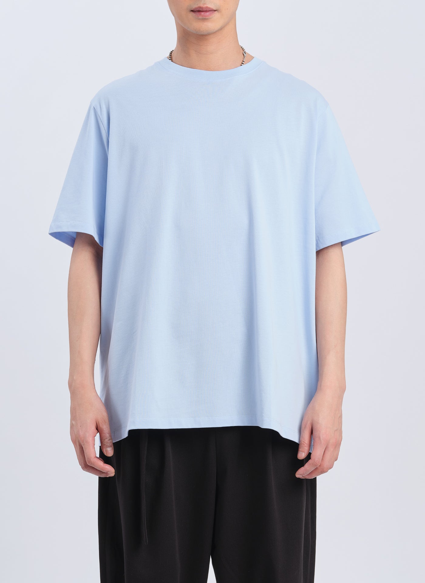 Premium Mercerized Cotton Patch Tee - Soft & Breathable Men's Casual T-Shirt - Perfect for Everyday Wear, Street Style & Layering