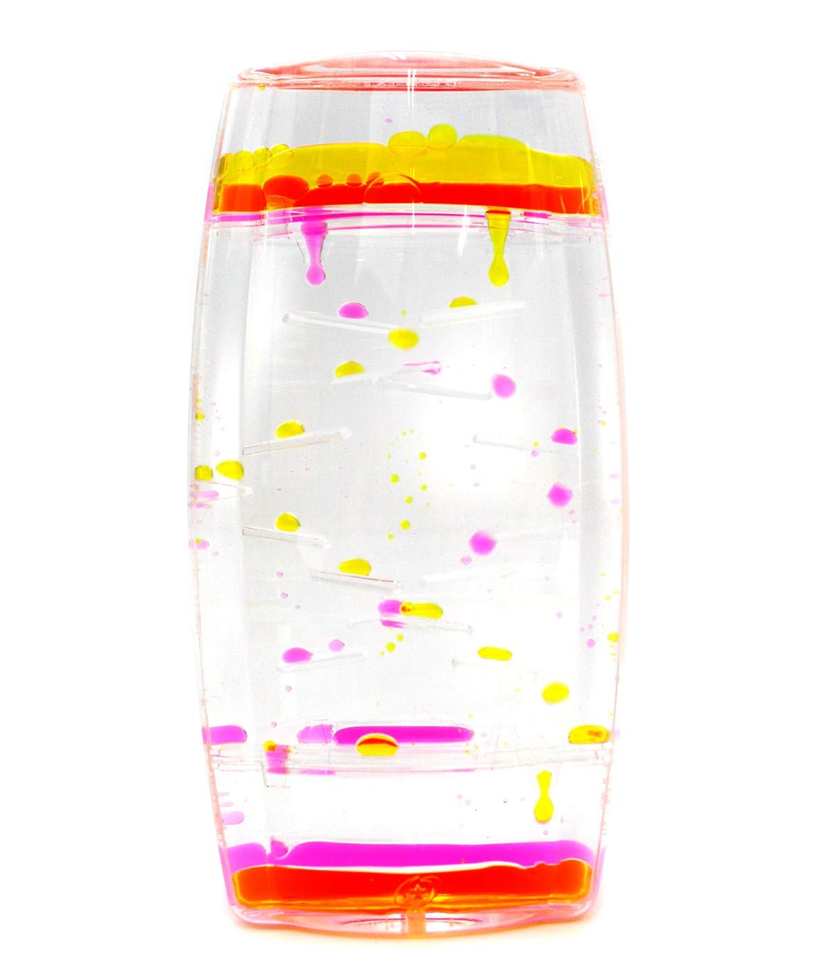 AZ Trading & Import Liquid Motion Timer - Colorful Sand Timer for Kids & Adults - Yellow & Pink - Perfect for Classroom, Office, Stress Relief & Meditation