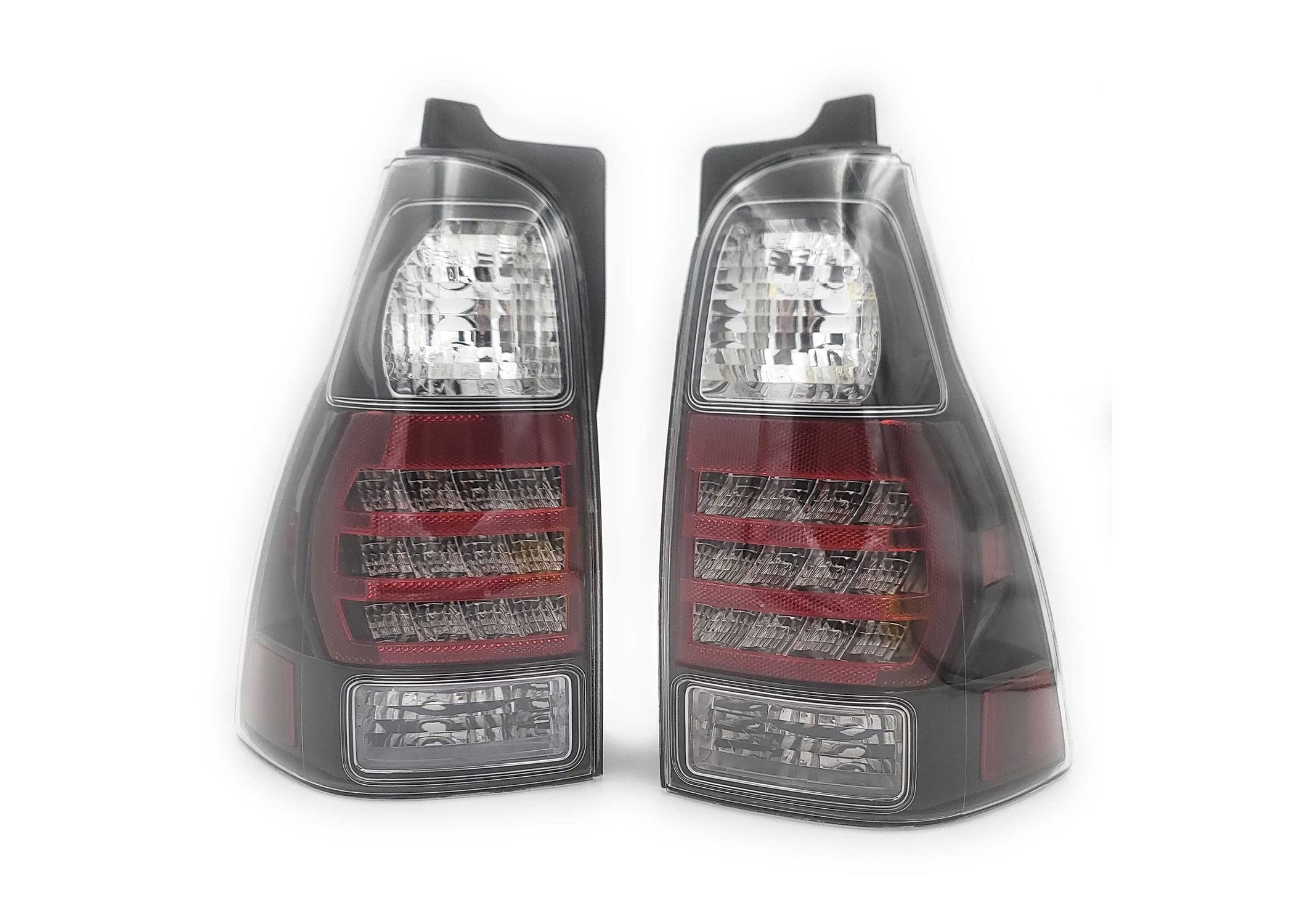 JDM Black LED Tail Lights for 2003-2009 Toyota 4Runner - High Performance Upgrade Pair Set (Driver & Passenger Side) - Enhanced Visibility & Style for Night Driving & Off-Road Adventures
