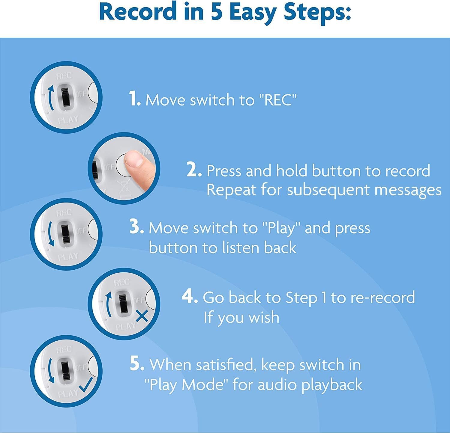 60 Second Multi-Message Voice Recorder for Plush Toys - Custom Sound Module for Stuffed Animals, Baby Dolls & Pillows (2 Pack) - Perfect for Personalized Gifts, Surprise Messages & Interactive Play