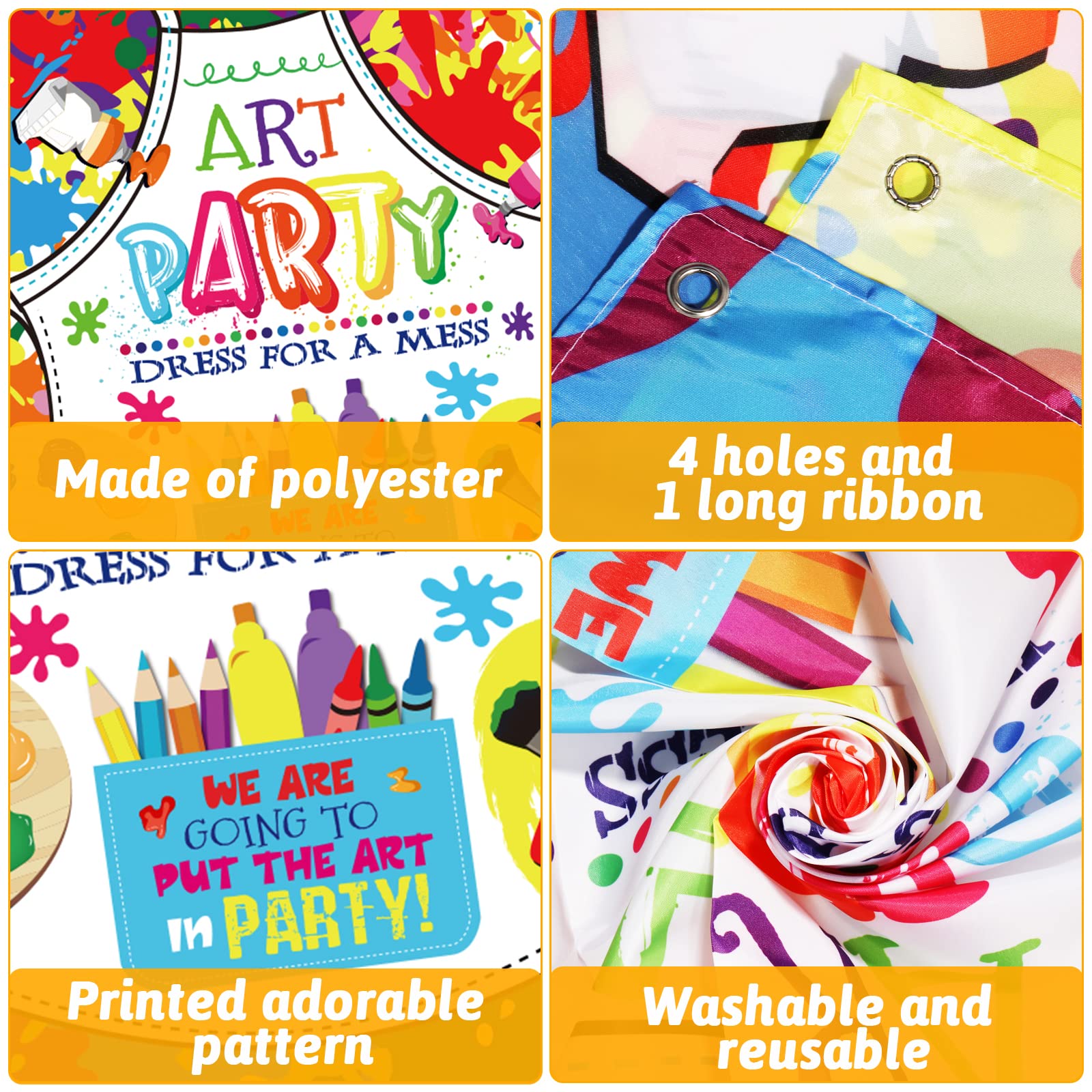 Artist Theme Party Backdrop Decorations - Art Paint Birthday Banner & Wall Photography Background for Painting Parties, Photo Booths & Creative Events