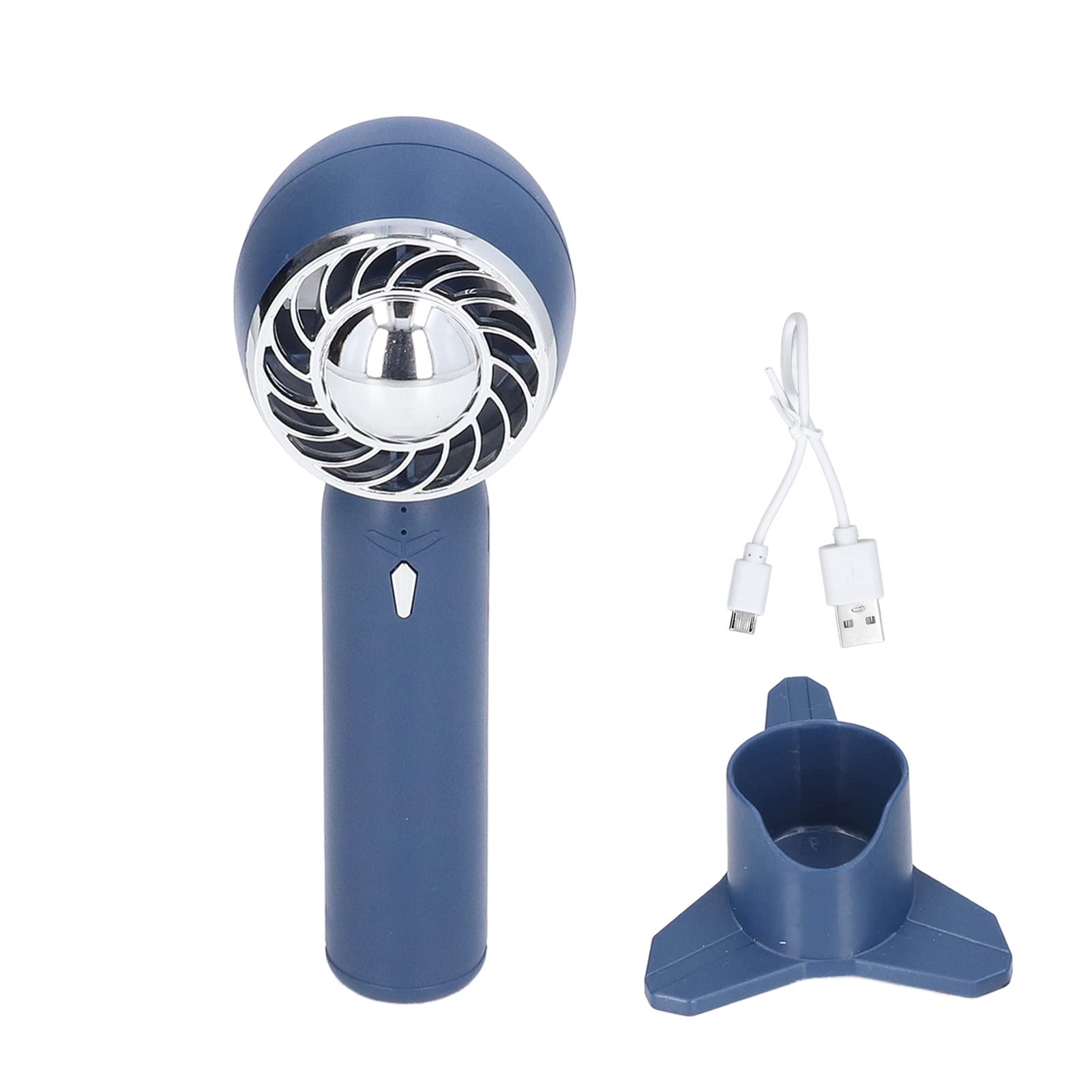 Zerodis Mini Portable Handheld Fan - USB Rechargeable, 3 Speed Settings, 2000mAh Battery, Compact Desk Fan for Travel, School, Office & Home Use (Blue) - Stay Cool Anywhere with This Lightweight Personal Cooling Fan