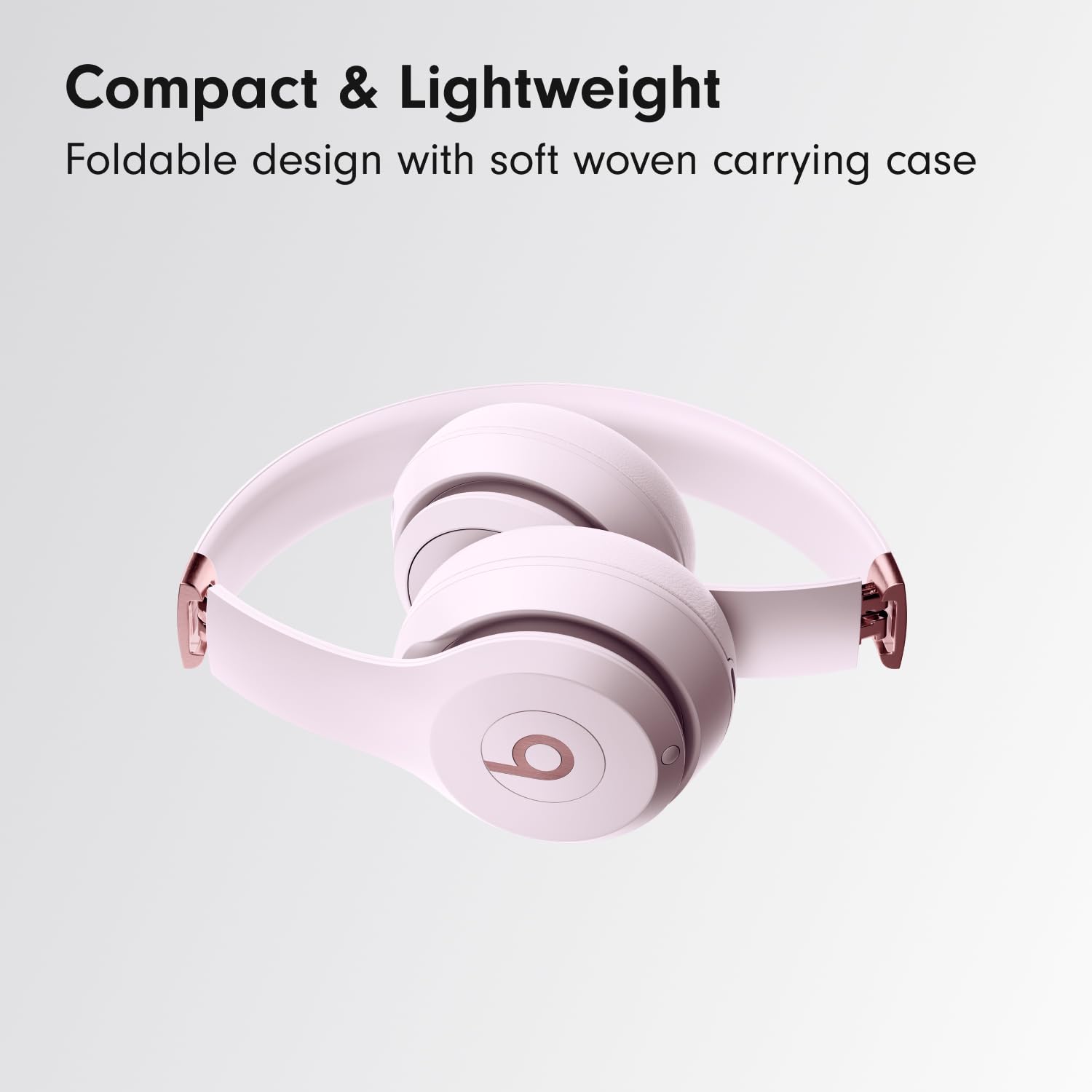 Beats Solo 4 Wireless Bluetooth On-Ear Headphones - 50H Battery, Apple & Android Compatible, Noise Isolation - Cloud Pink (Renewed Premium) for Gym, Travel & Work