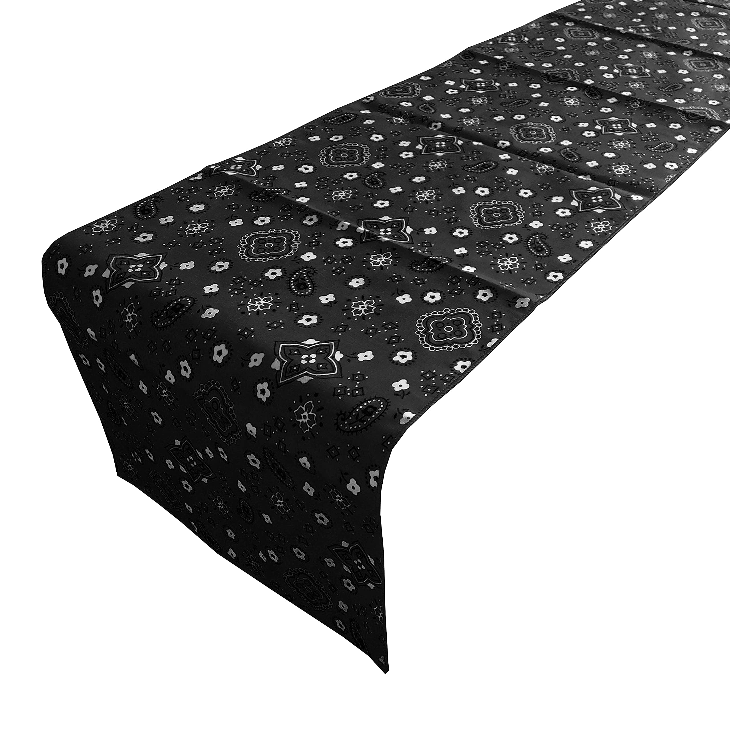 Premium Cotton Bandana Paisley Floral Print Table Runner - 12