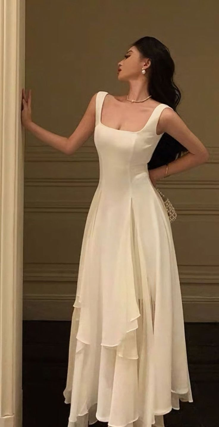 Elegant A-Line Chiffon Prom Dress with Ruffle Details - Formal Evening Gown for Homecoming, Quinceañera & Special Occasions - Style J4643