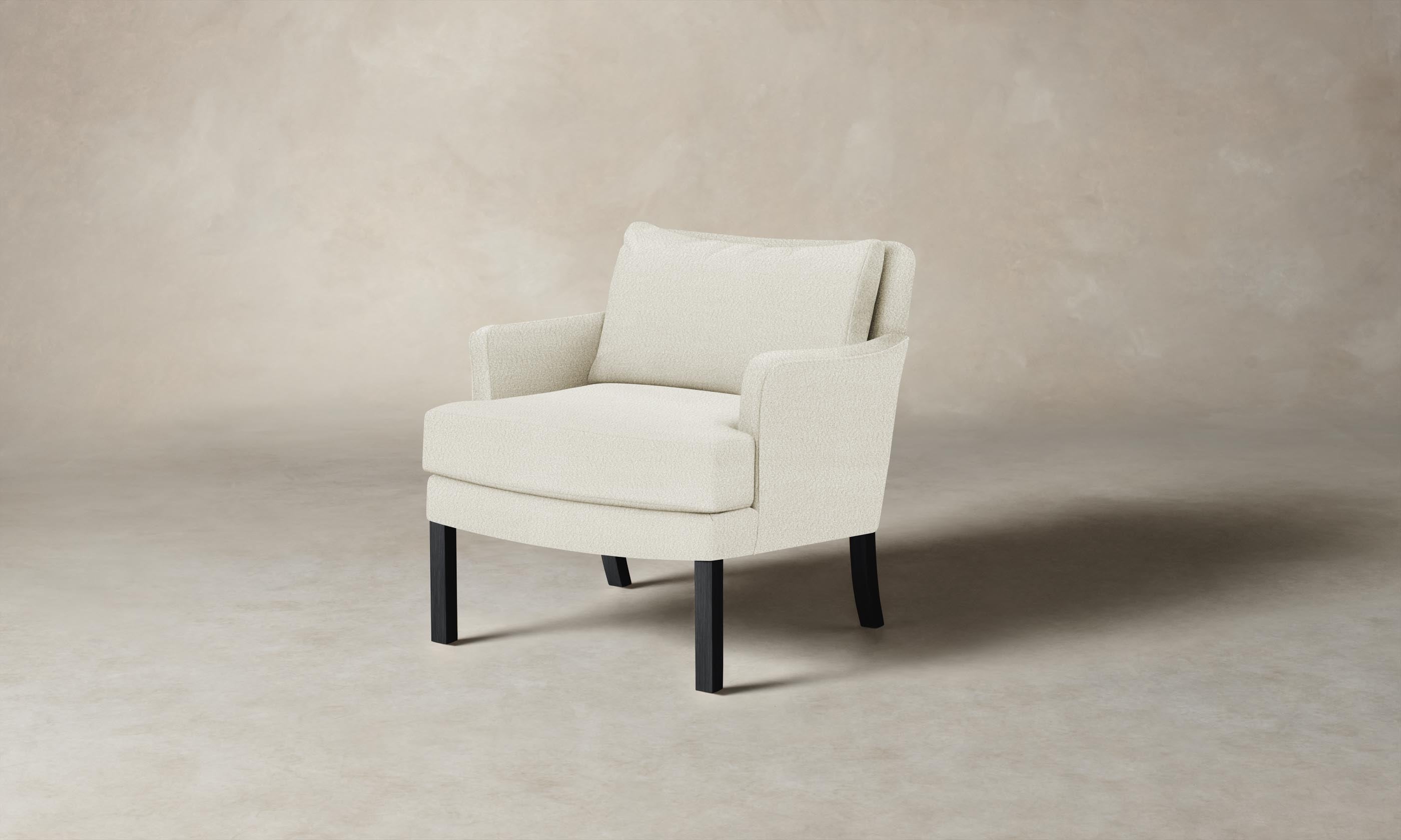 Kaye Chair - Italian Bouclé White Upholstered Accent Chair for Living Room, Bedroom & Office | Modern Comfortable Seating Furniture