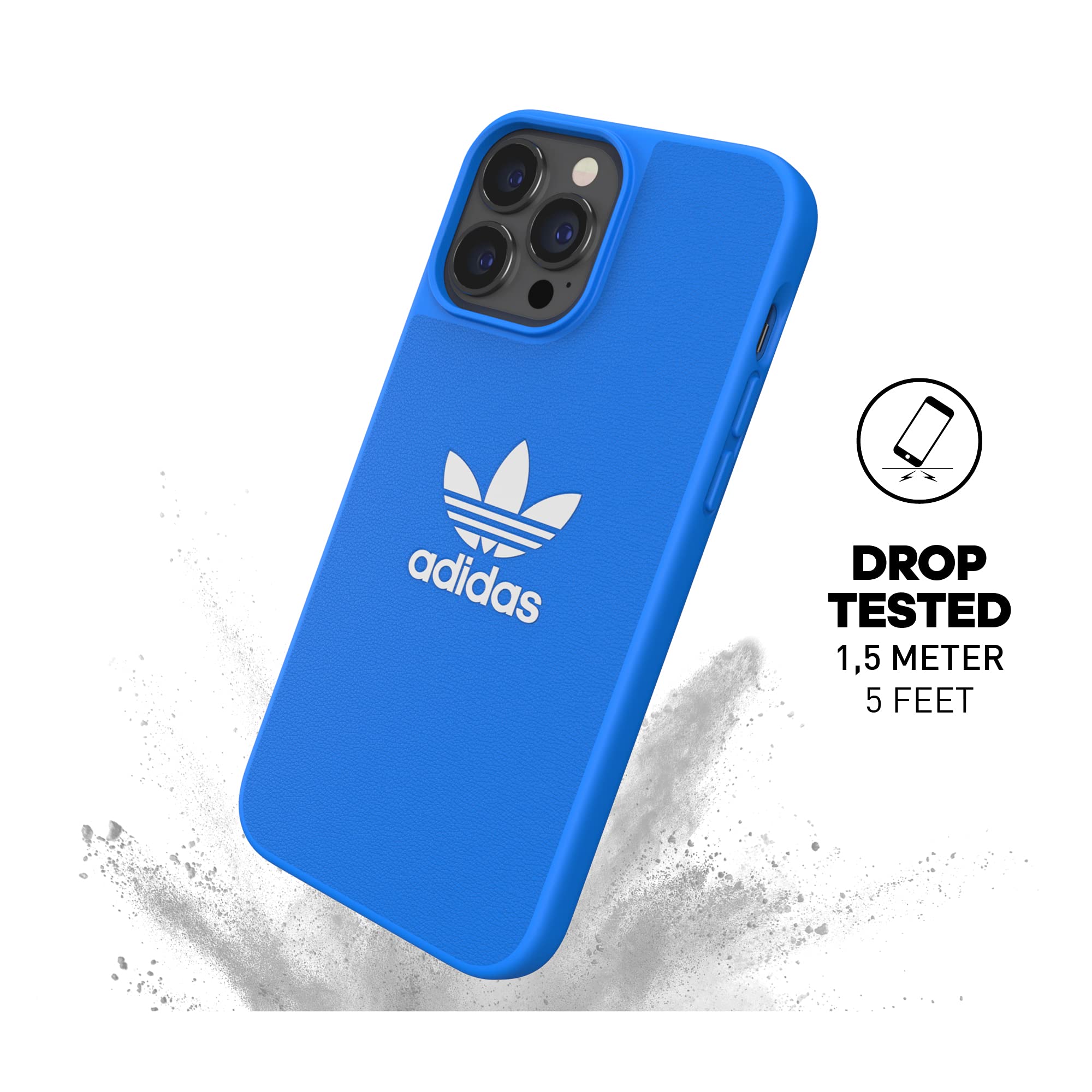 adidas iPhone 13 Pro Max 6.7 Inch Shockproof Phone Case with Raised Edges - Original Protective Cover in Bird Blue - Perfect for Outdoor Sports & Daily Protection