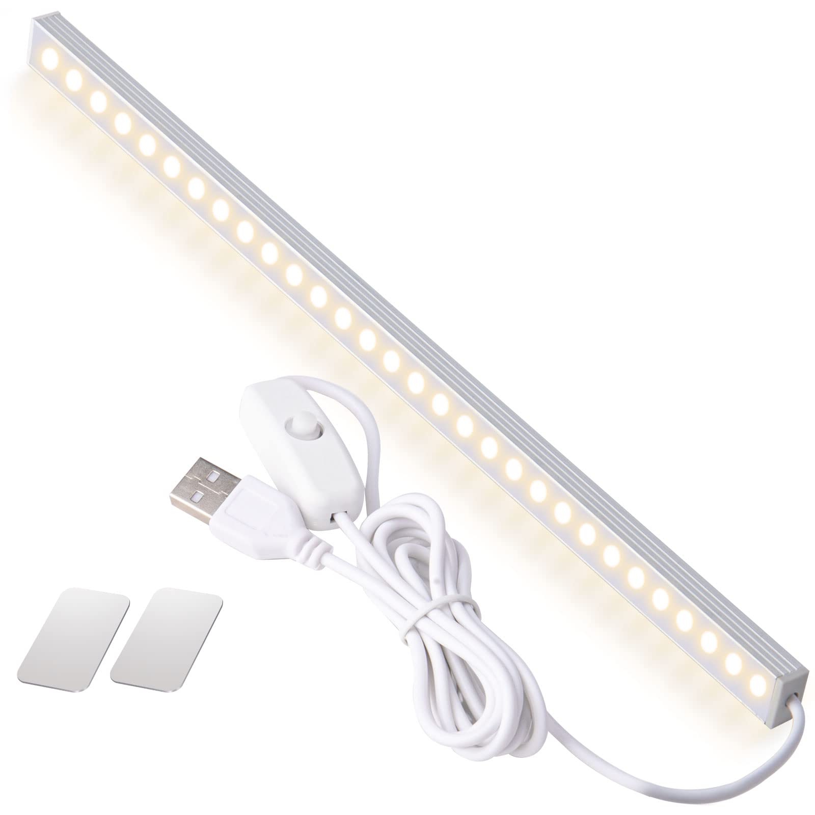 USB-Powered LED Light Bar for Under Counter Lighting - Energy Efficient Kitchen & Closet Lights, Dimmable Work Table Lamp for Home, Office & Student Dormitory | Perfect for Night Cooking, Reading & Workspace Illumination